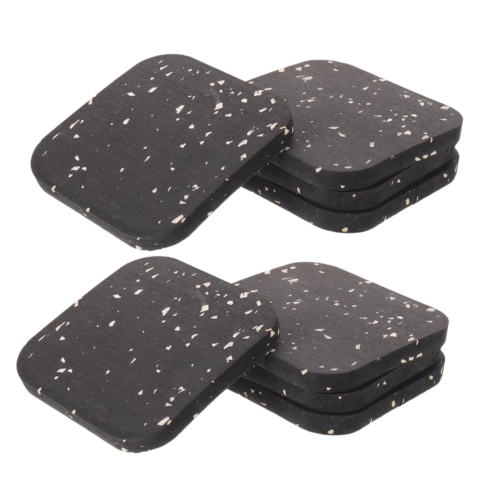 Tappetino Antivibrazione per Tapis 8 Pezzi in Gomma ad Alta Densità | 3, 94x3, 94x0, 4 Pollici, Doppia Faccia Antiscivolo, Protezione Pavimento e Moquette