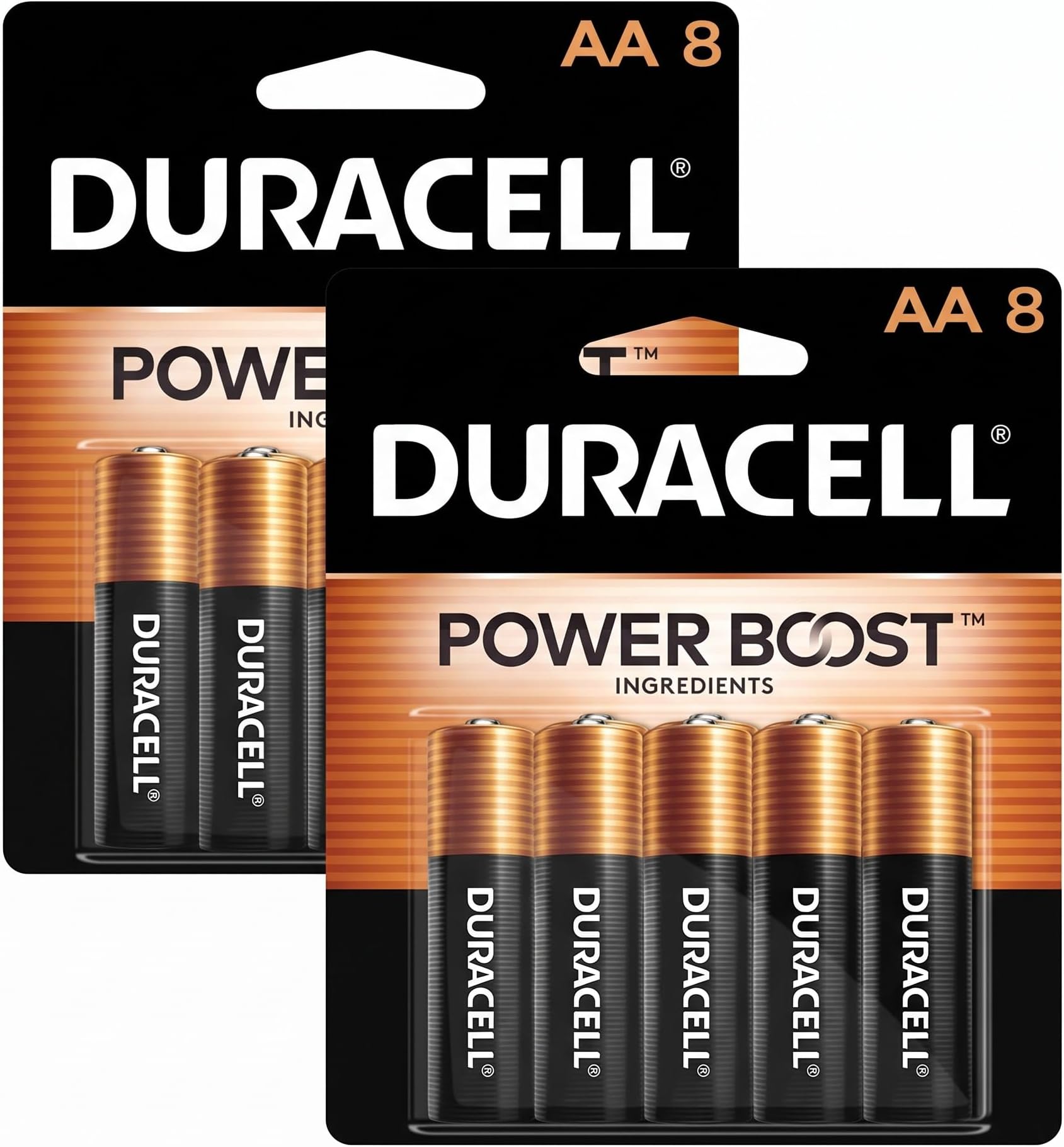 AA Batteries, Alkaline, 8 Count | Coppertop | Power Boost | Long-Lasting | For Household Devices