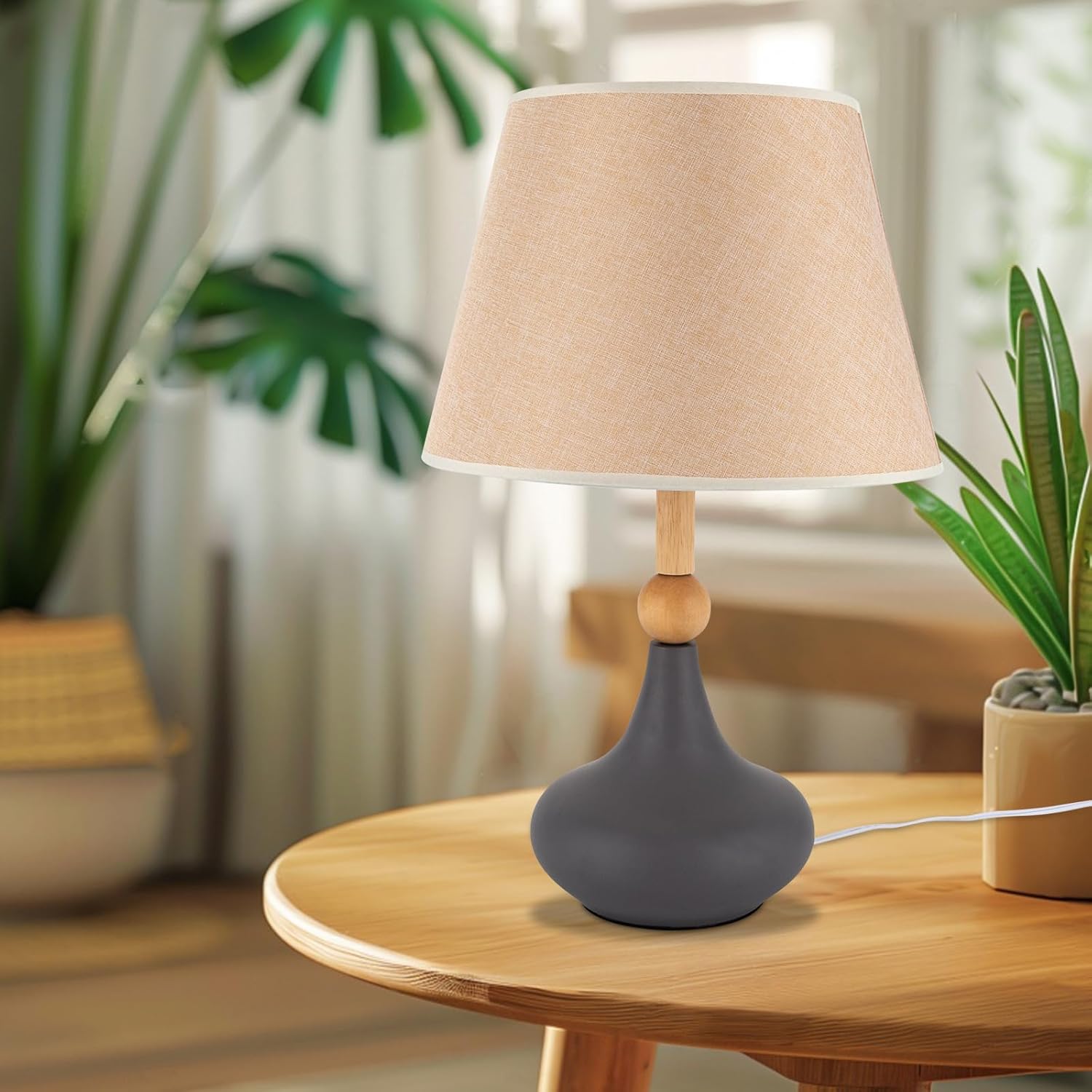 Eapmic Vintage Farmhouse Table Lamps Traditional Bedside Nightstand Lamp Retro Lamps Antique Desk Nightstand Lamps for Home Office (Style 1)