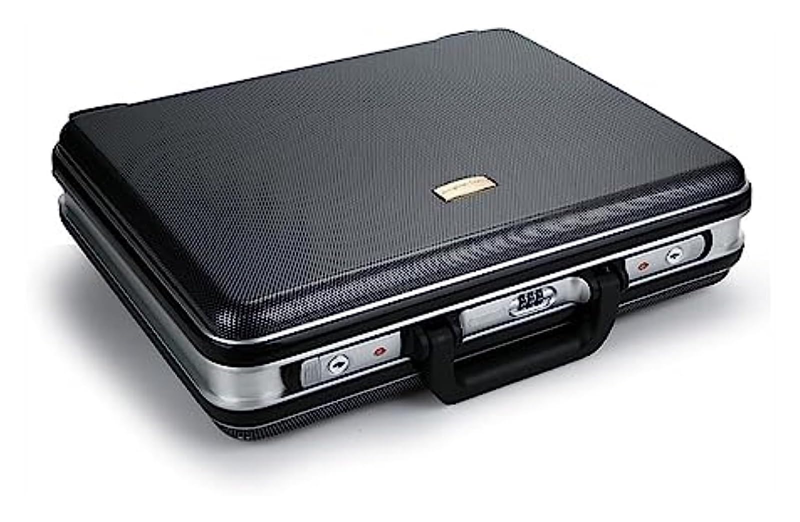 Tragbare Aktentasche mit Aluminiumrahmen, Chiffrierkoffer for Geschäftsbüros, Werkzeug- und Instrumentenkoffer, Computerkoffer for Bordreisen, medizinischer Koffer, Bargeldtragekoffer (Farbe: Schwarz)