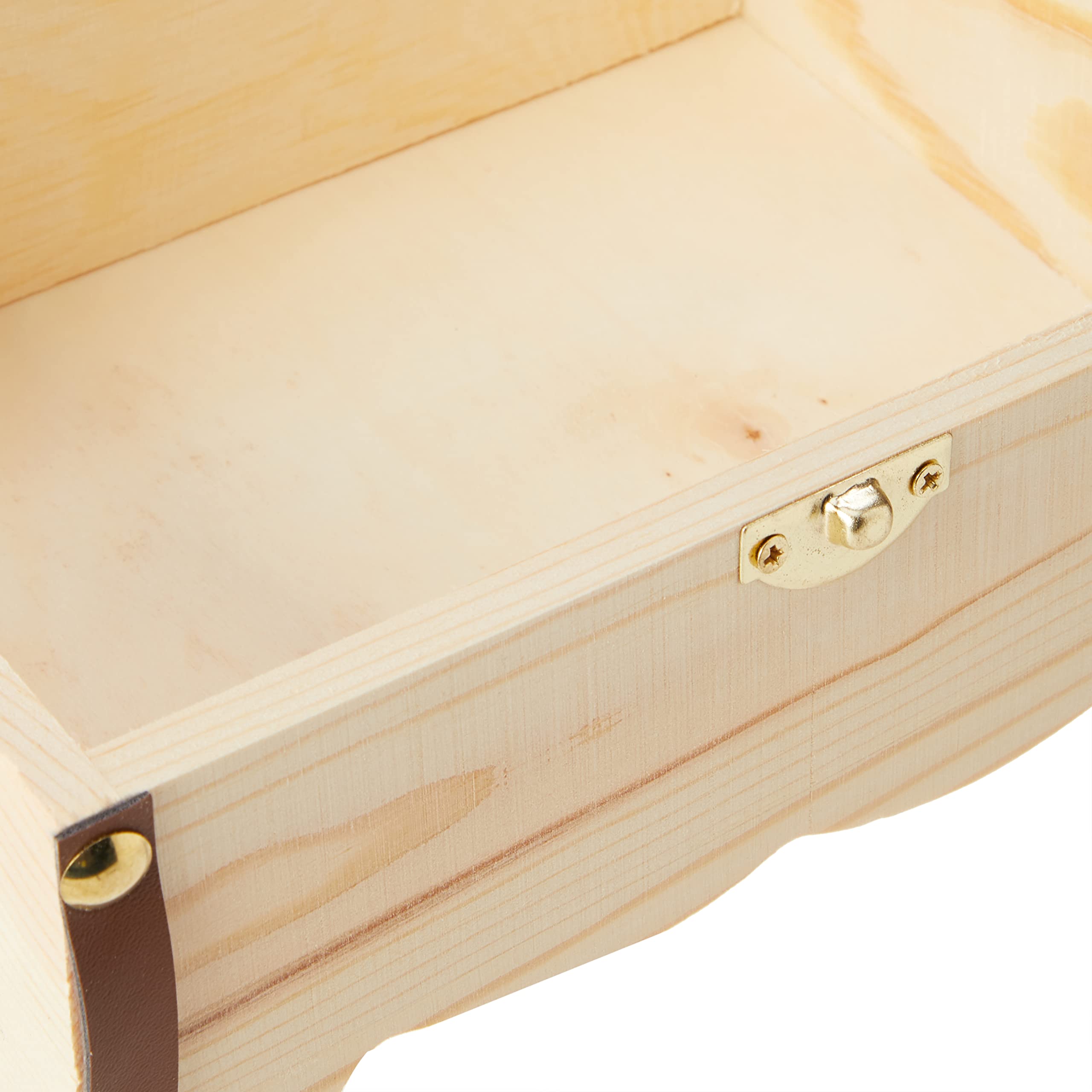 Glorex Scrigno in Legno di Pino Naturale 18 x 13 x 12,5 cm FSC per Dipingere e Decorare