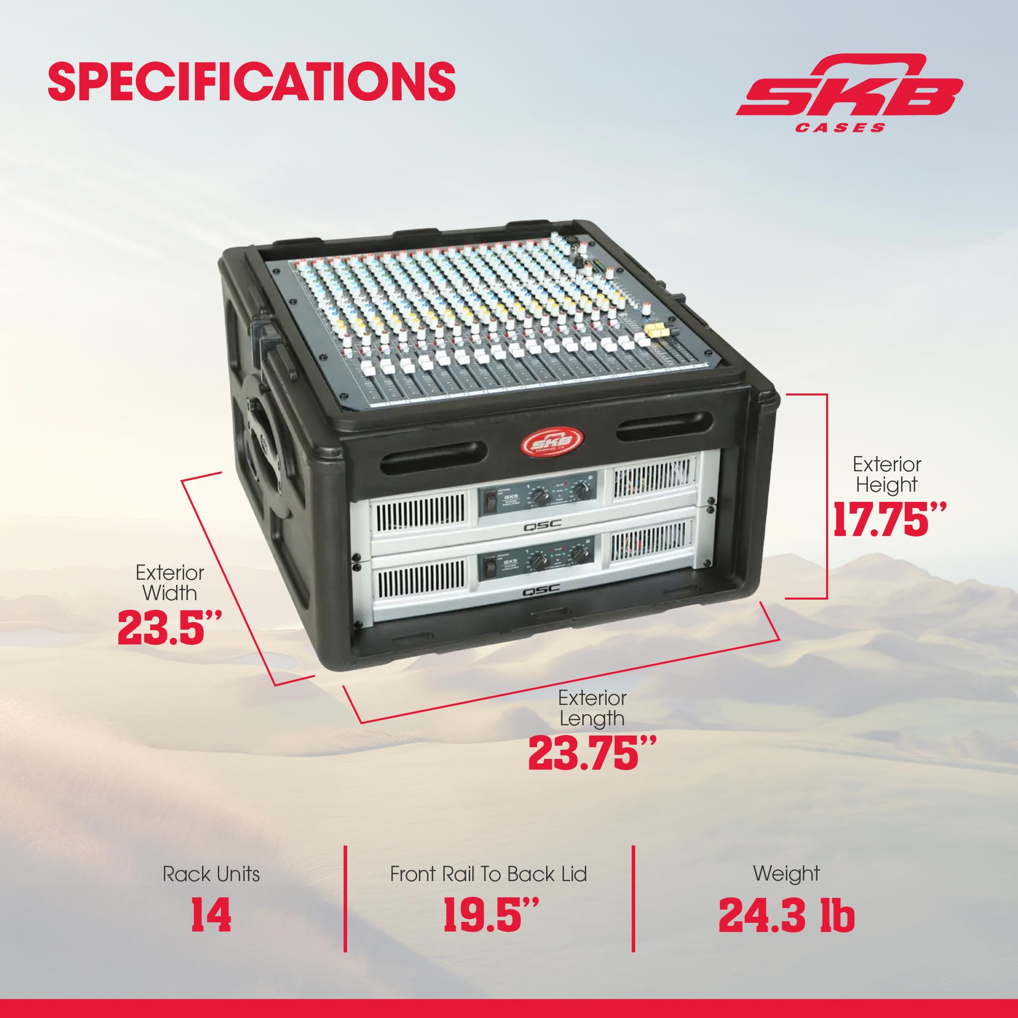 Amazon.com: SKB Roto Rack/Mixer Console, 10U Slanted