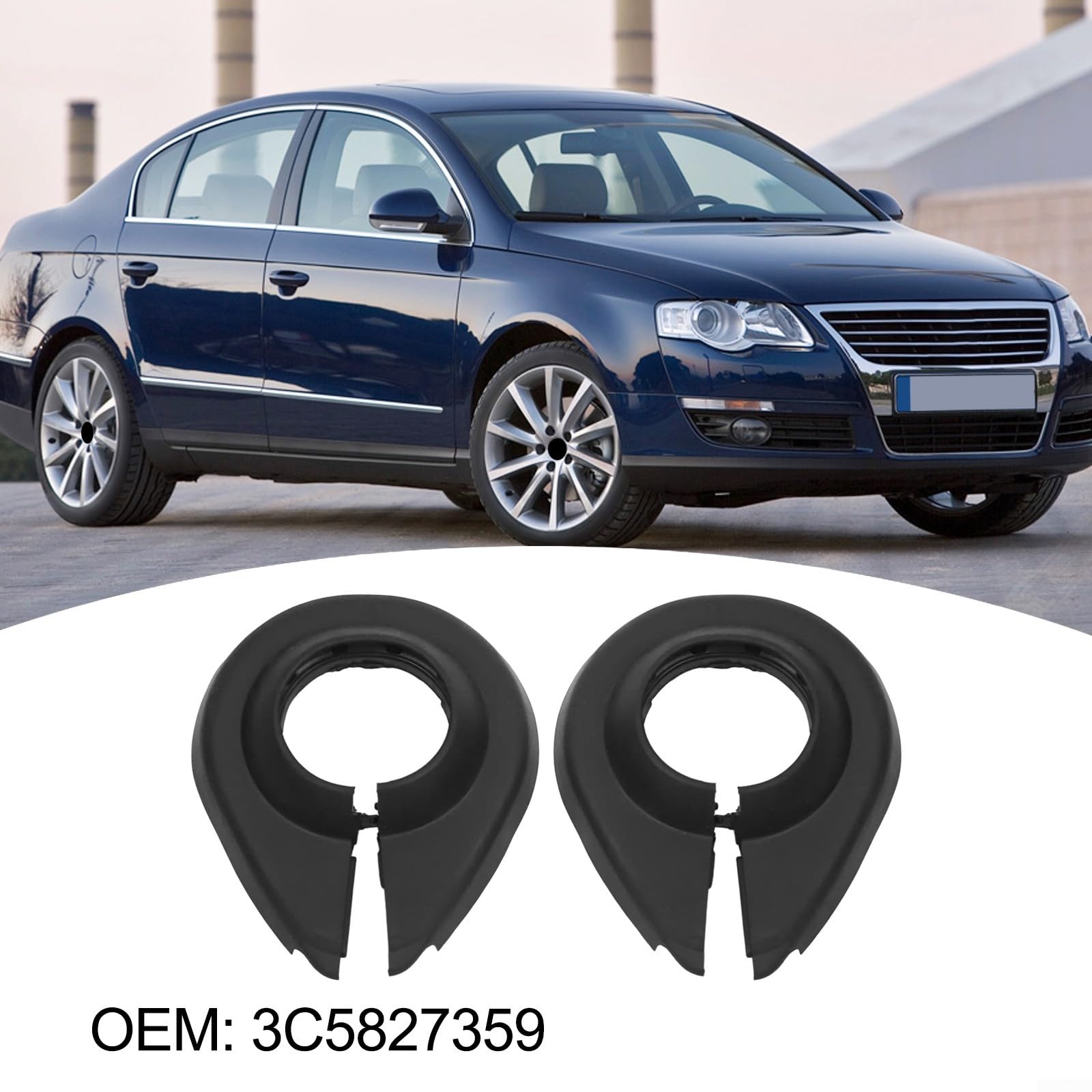 Para Passat B6 B7 Anillo de sello de goma de bisagra de maletero de repuesto, instrucciones de instalación y compatibilidad OEM (2 piezas)