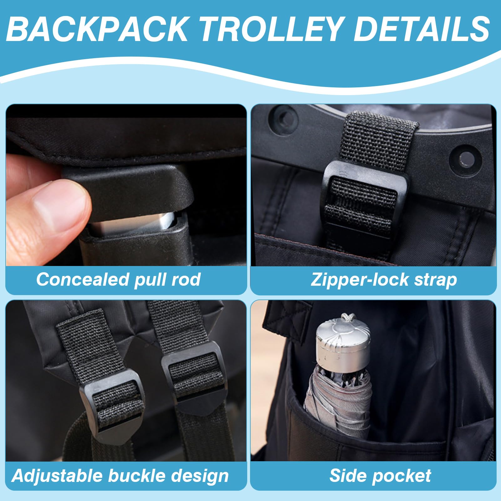 Bolsa con Ruedas para Mochila para Hombre Mujeres Mochila de Trabajo Bolsa Roller para Viajes Profesionales Negocios Viajes，Magenta：Mediano