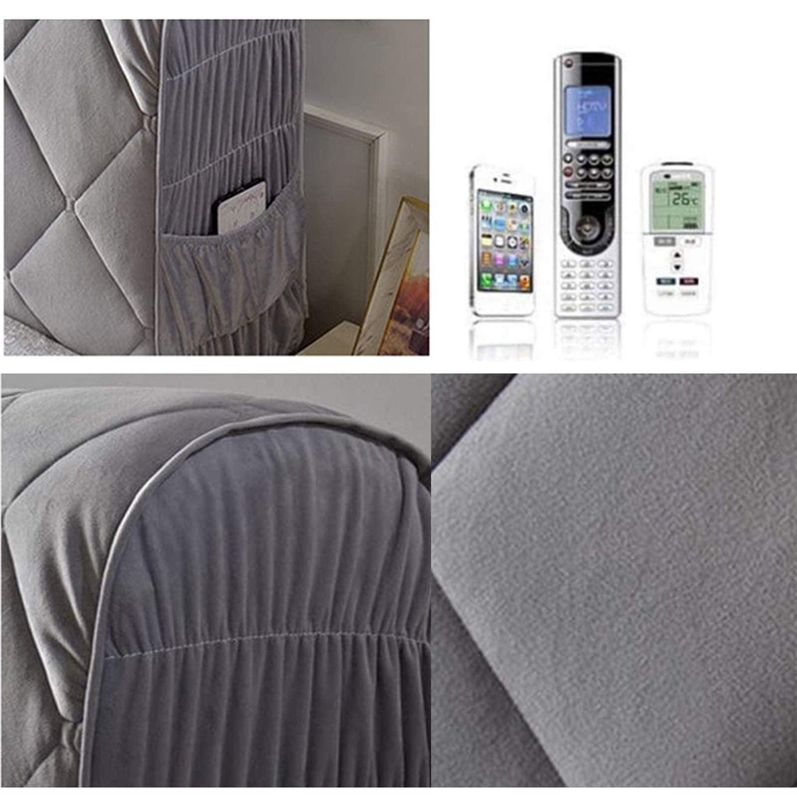 Copritestiera Letto Copertura/Copri Testata Letto Matrimoniale/Singolo Imbottito Fodera Elastica Protezione, Coprire Antipolvere in Cotone Cover Addensare AntiGraffio Cuscino
