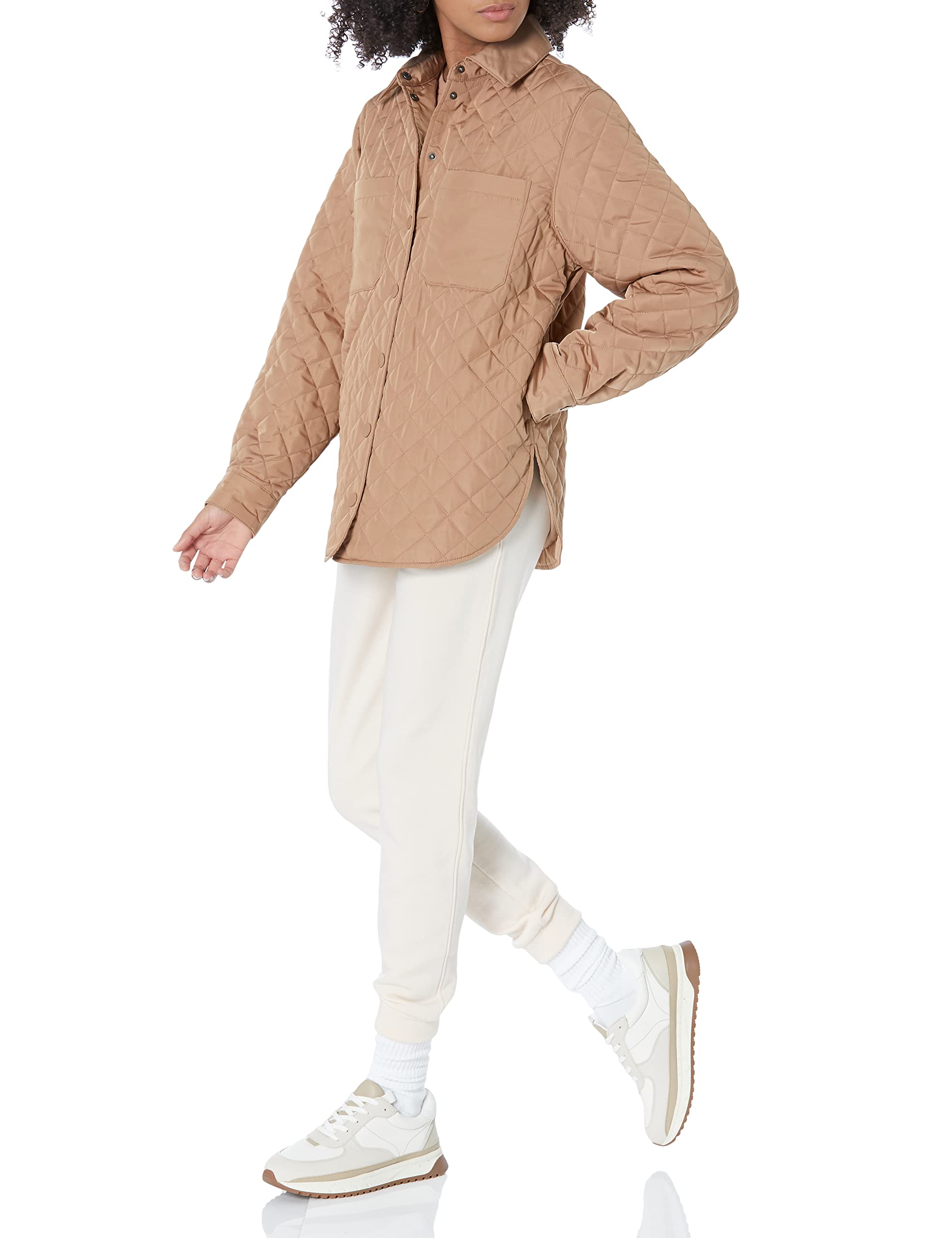 Amazon Essentials Femme Veste matelassée en Polyester recyclé décontractée (Grandes Tailles Disponibles) (Anciennement Amazon Aware)