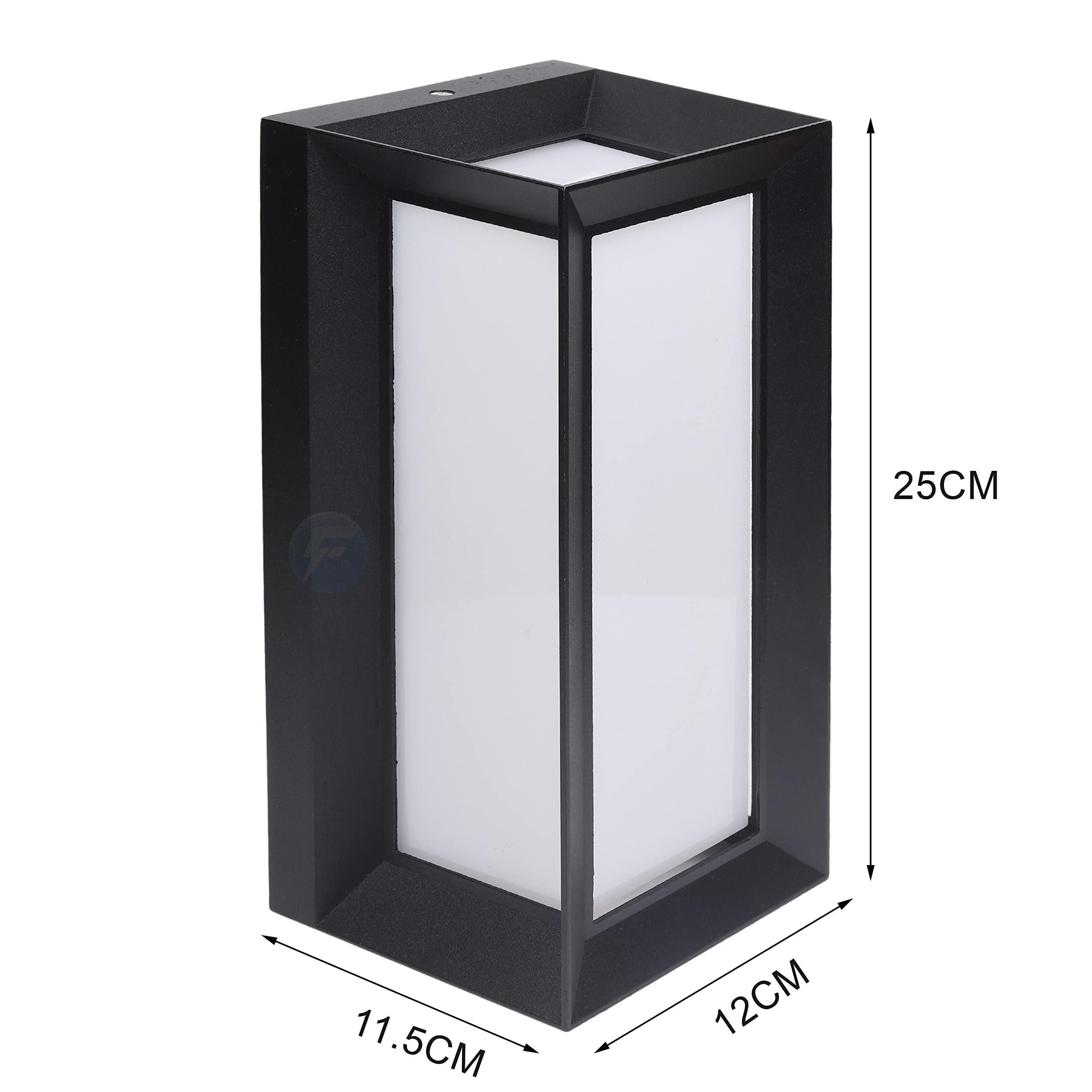 FILLISKA® 12 Watt LED Acrylic Indoor/Outdoor, UP/Down Wall Light Warm White, IP-65 Rainproof & Shockproof Alluminium Body (MattBlack-509)