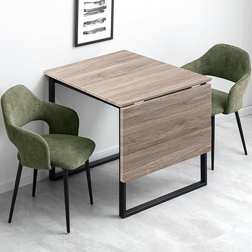 ダイニングテーブルセット 伸長式 2人 4人掛け 80cm 木製