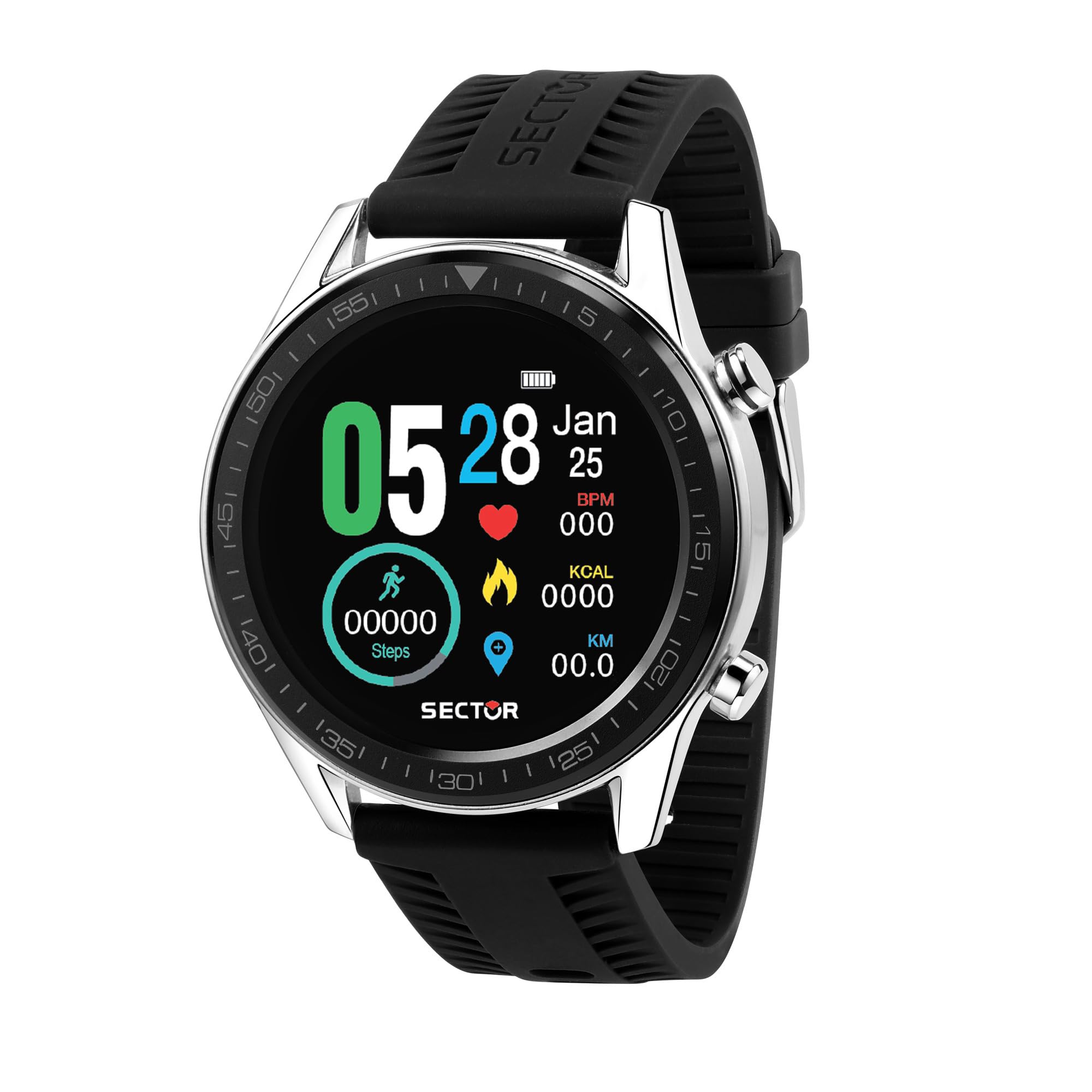 Wristwatch Smartwatches Fashion męska mid-34311, czarny, 46mm, ciągnąć