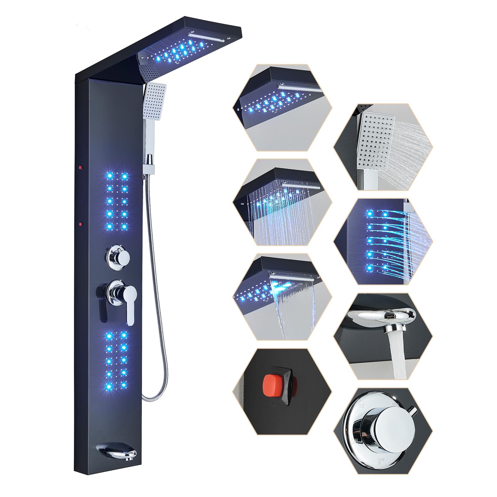 Photo 1 of Votamuta Shower Panel System with LED Shower Head