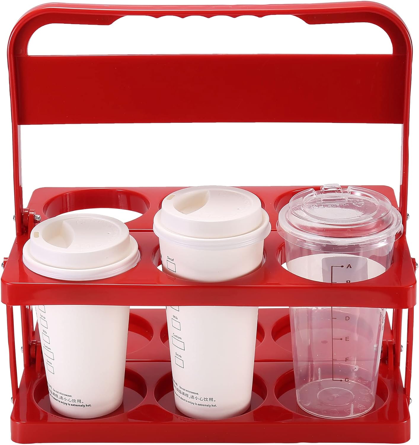 Large Size Foldable Cup Holder with Handle, Plastic Drink