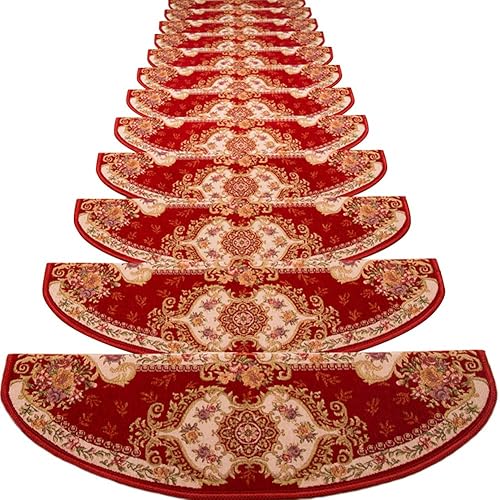 Juego de 13 alfombras antideslizantes y lavables con parte trasera de goma antideslizante para interiores, protectores de escalera autoadhesivos,