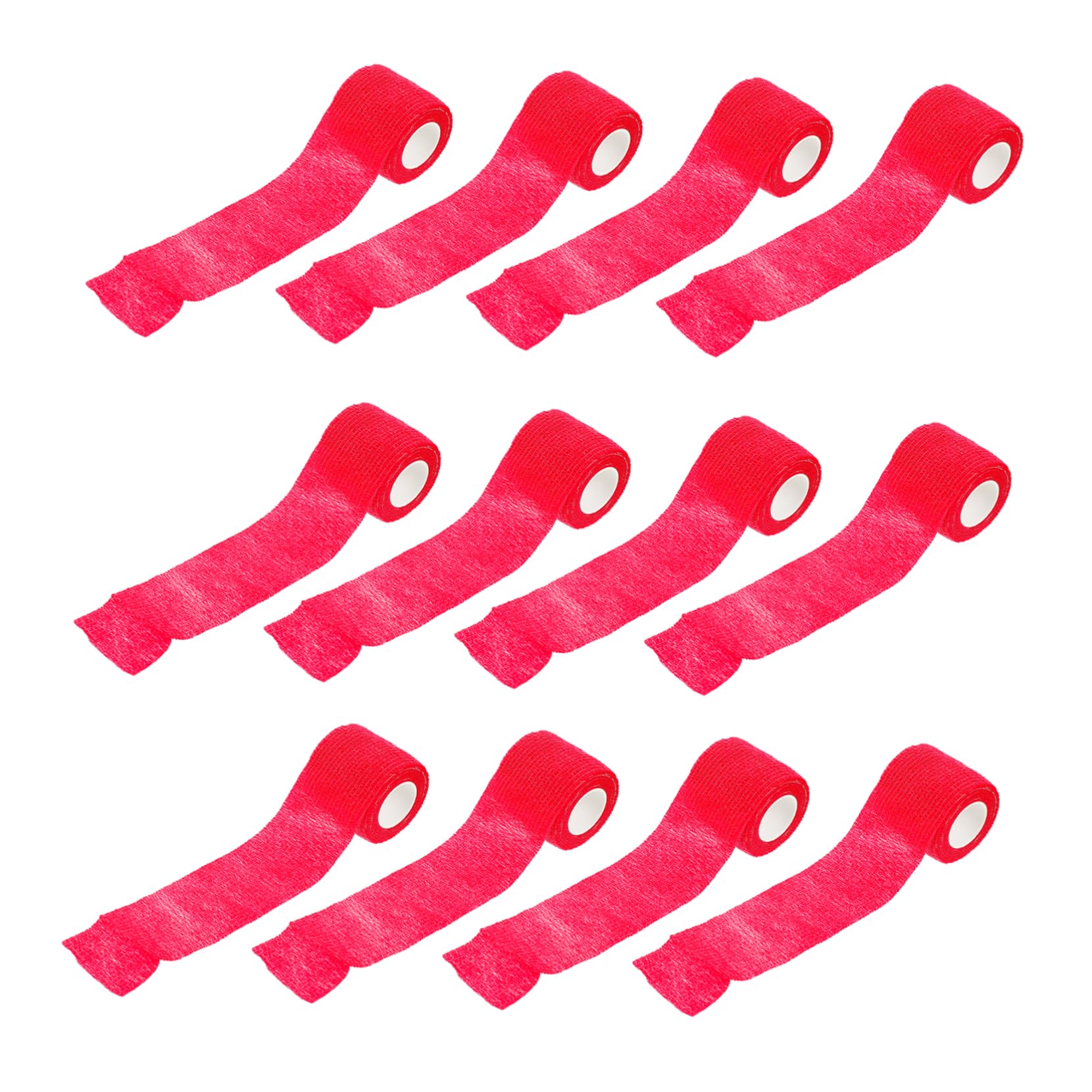 SEWOART 12pcs Self- Sports Tape Atheltic Tape Finger Tubular Knitted Stockinette Black Duct Tape Athletic Tape White Duct Tape Red Non-Woven Fabric