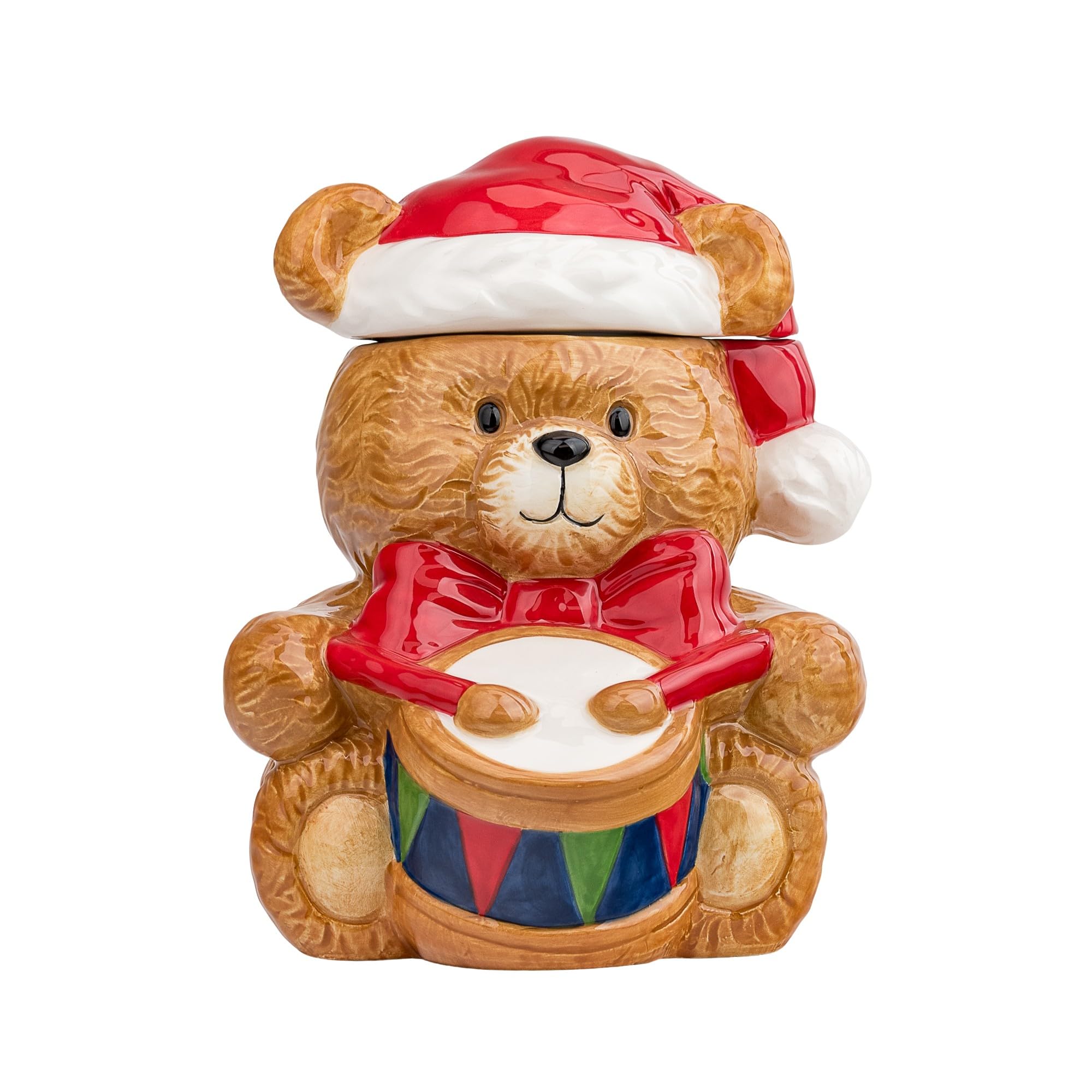 Little Drummer Bear Canister by 10 Strawberry Street – Medium, 61.0 fluid_ounces, Brown, Model TED-29-40-001-DS