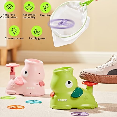 Miniatura 4 de Kaodezhu Juguete lanzador de disco volador para niños juego de juguetes de lanzamiento de platillo volador juguetes de aprendizaje STEM divertido