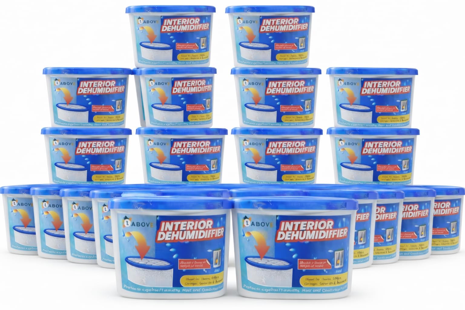 Dehumidifier 500ml Pack of 20 | Condensation Remover Moisture Absorber, Dehumidifiers for Damp, Mould, Moisture in Home, Kitchen, Wardrobe, Bedroom, Caravan, Office, Garage, Basement (20)