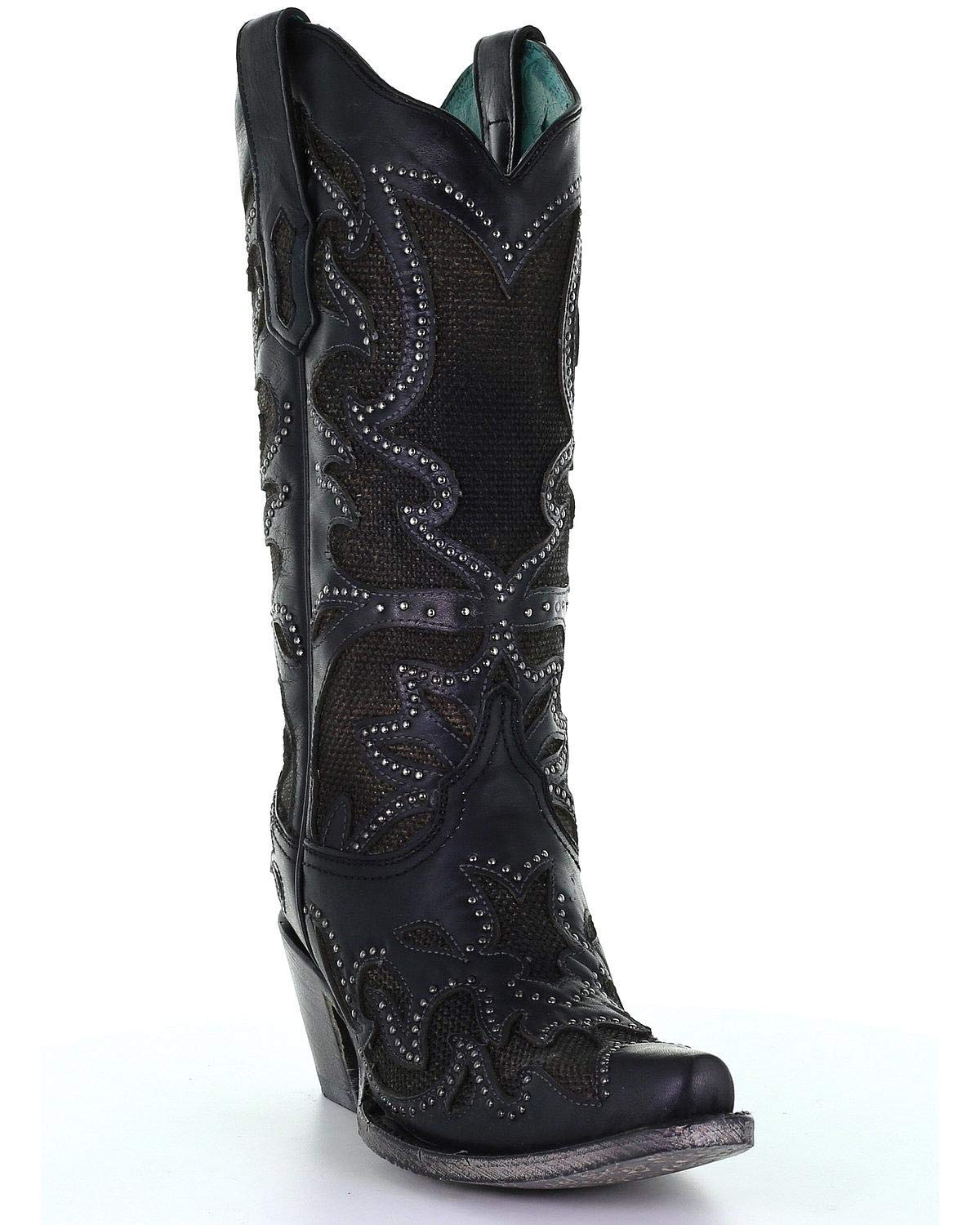 CORRAL Women's Inlay Western Boot Snip Toe