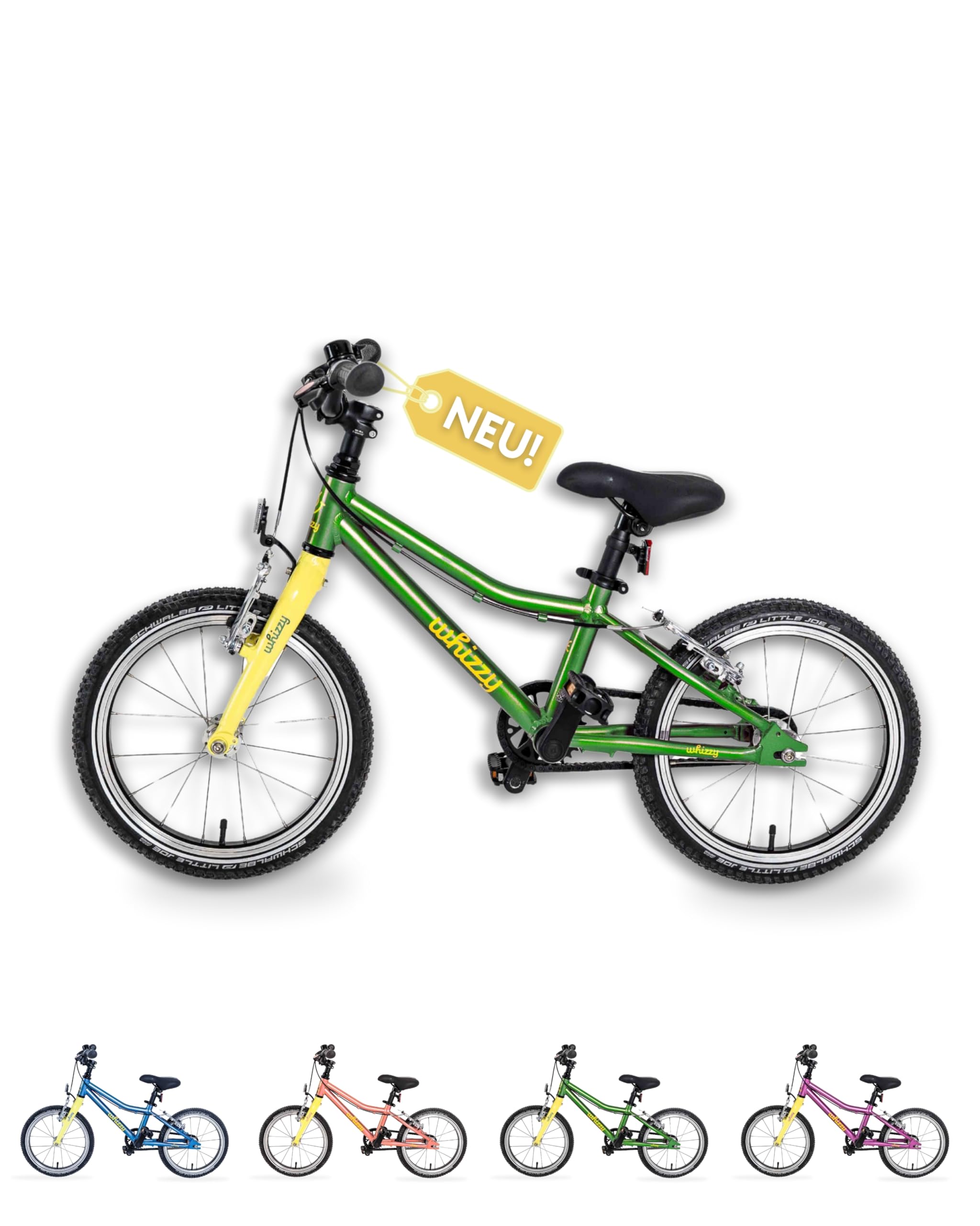 leichtes kinderfahrrad 16 zoll whizzy JuniorCruiser I Forest I Stilvolles Fahrrad für Kinder ab 3,5 Jahren I Höhenverstellbares Mädchen- & Jungen-Fahrrad I 6,5 kg Mountainbike mit ergonomischem Sattel Sport & Freizeit 85 Nm Damen E-Bikes bin:2425-03 Frame Size:XXL