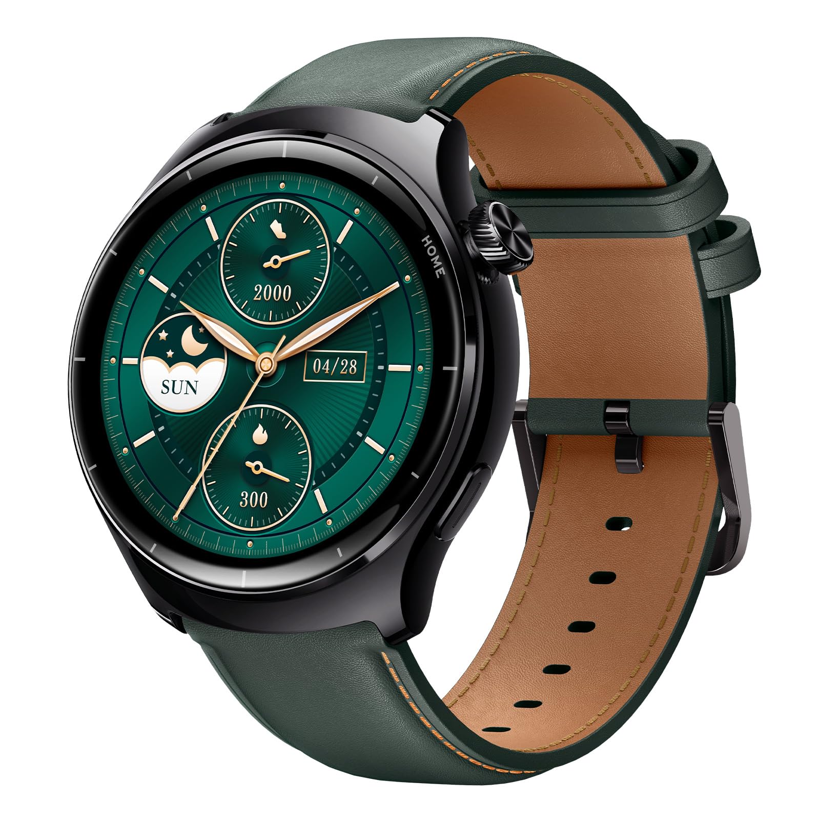 Mibro Lite3 Pro GPS Smartwatch Herren Damen Rund 45mm, 15 Tage Akku, Fitnessuhr Tracker GPS mit Schlaf, SpO2, Herzfrequenz, Bluetooth-Anruf,150+Sportmodi, 5ATM Wasserdicht(Dunkelgrün)