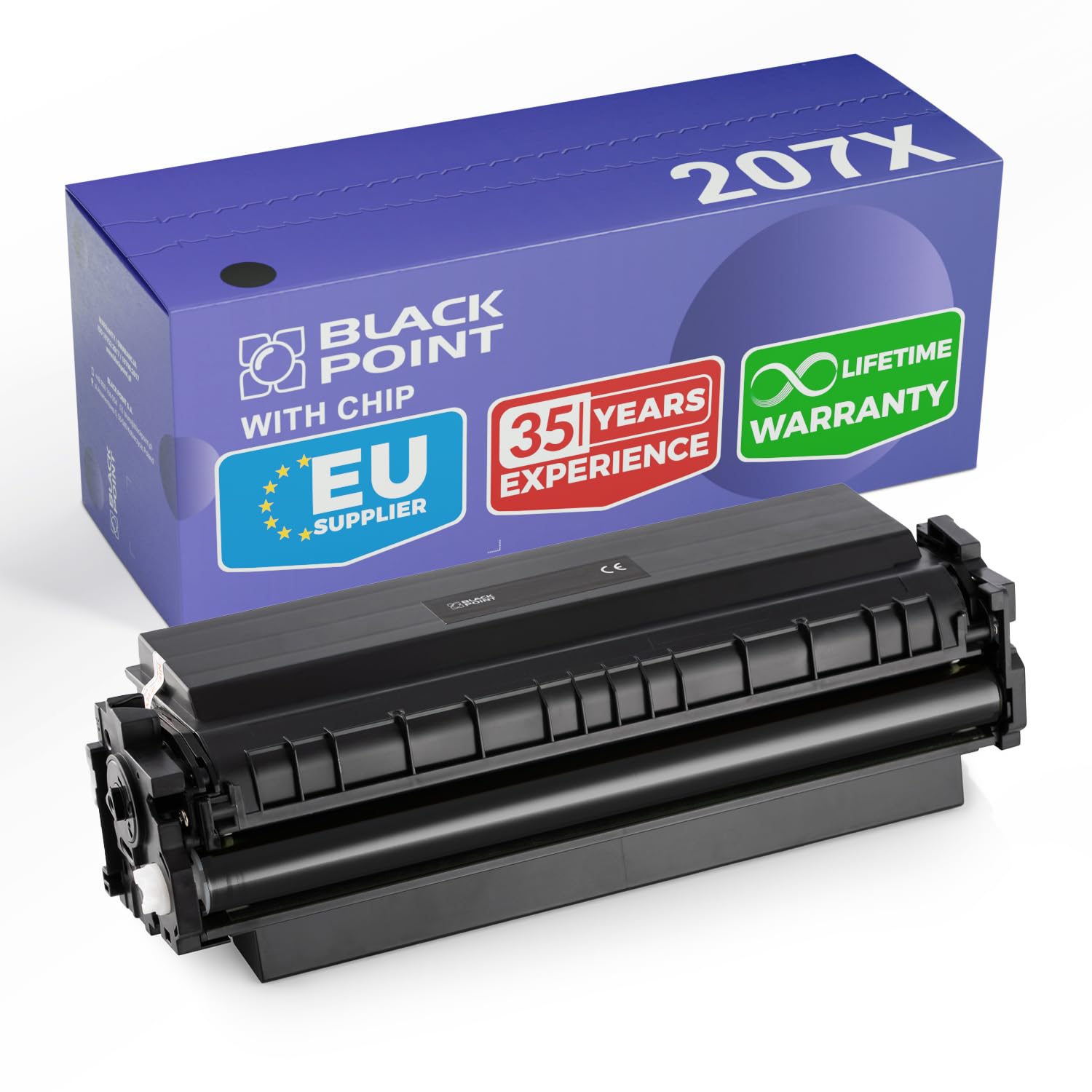 BLACK POINT [MIT CHIP Toner Kompatibel zu HP W2210X Schwarz HP 207X 207A für HP Color LaserJet Pro MFP M283fdw Color LaserJet Pro MFP M282nw Color LaserJet M283fdn M255dw Color LaserJet Pro M255nw