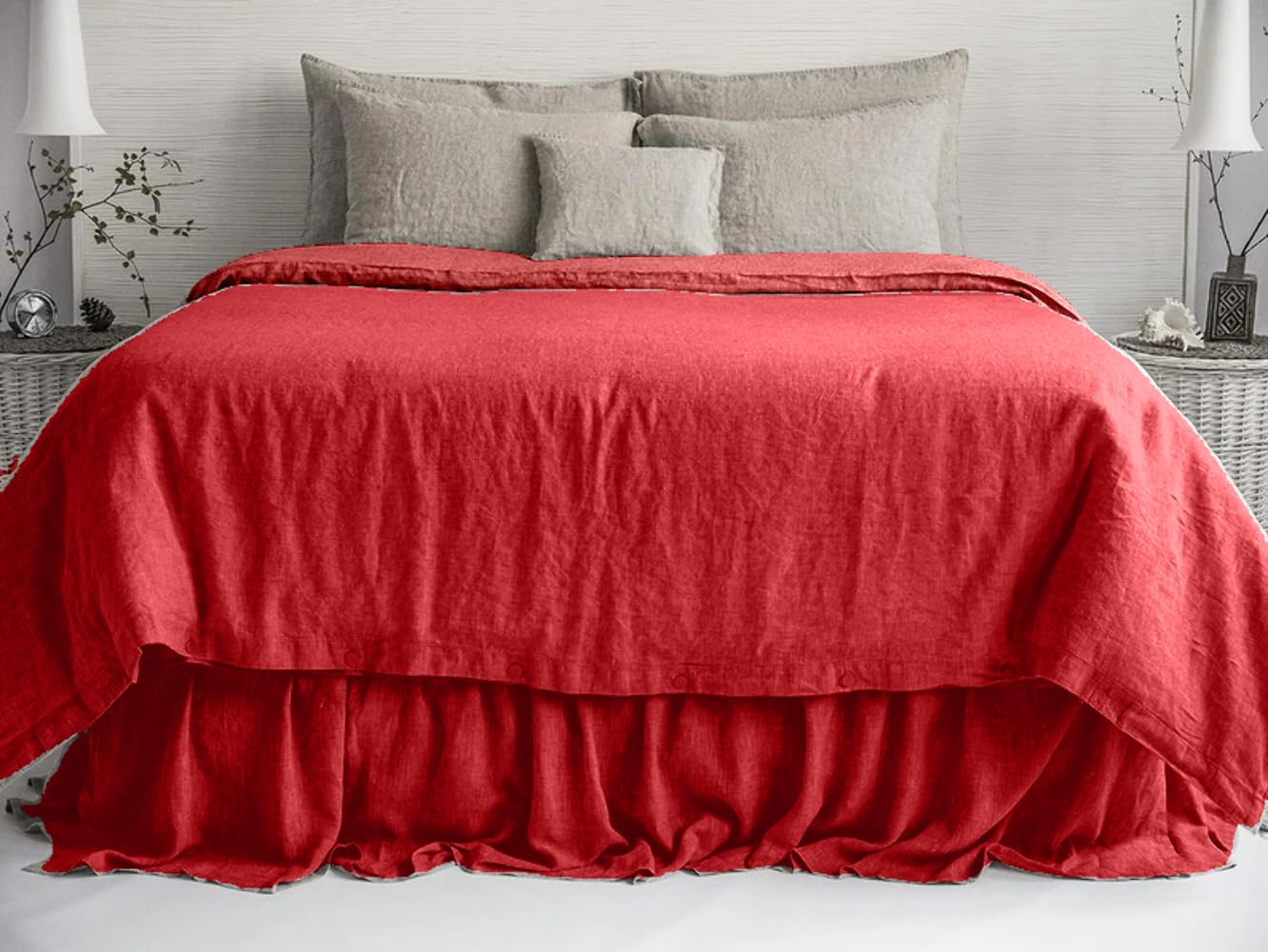 Housse de couette 100 % lin pour ne plus avoir chaud la nuit en lit géant