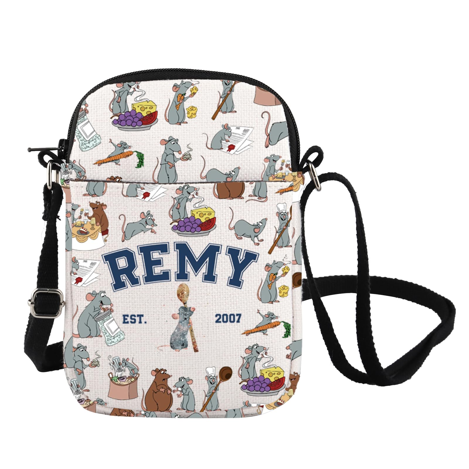 Remy Est.2007 Inspire Crossbody Bag Remy Quote Messenger Bag Mouse Chef Lover Shoulder Bag Rat Fans Gift