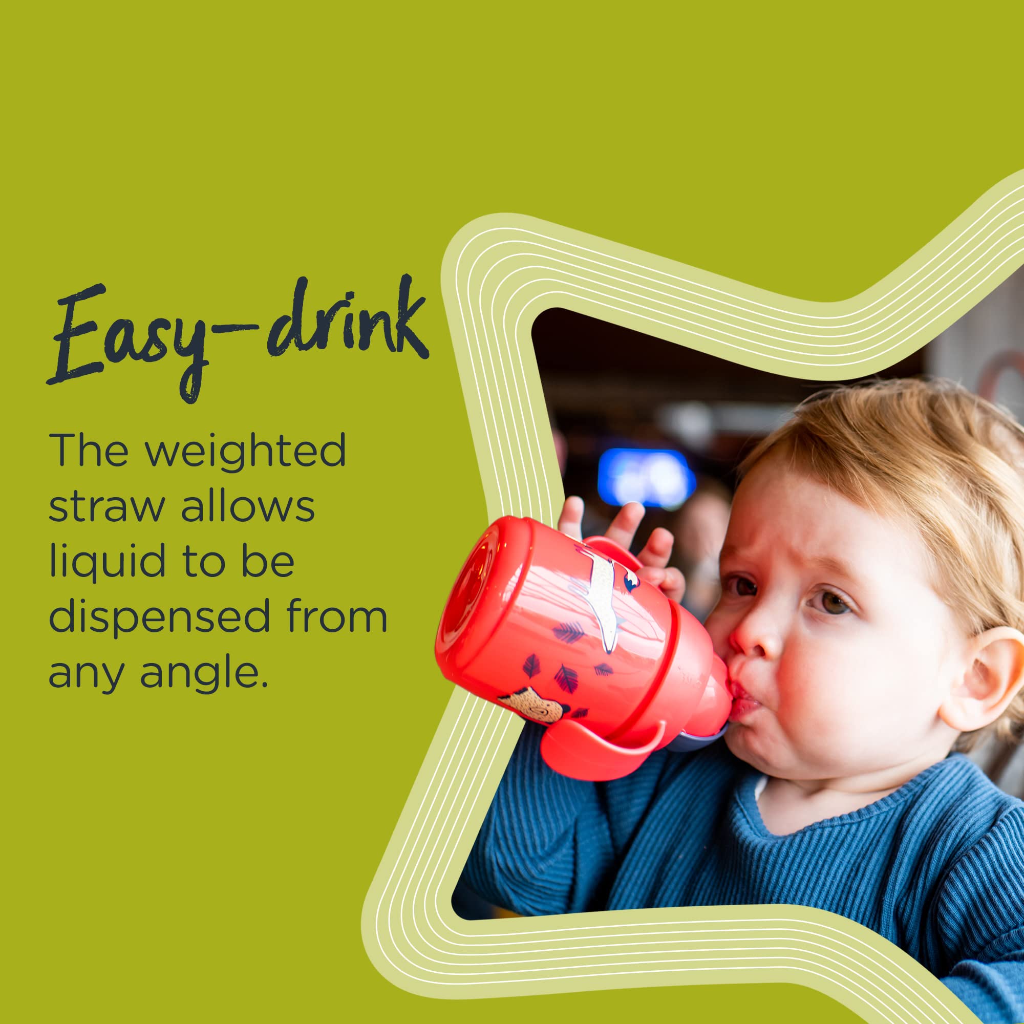 TOMMEE TIPPEE Kubek z obciążoną słomką 300 ml żółty