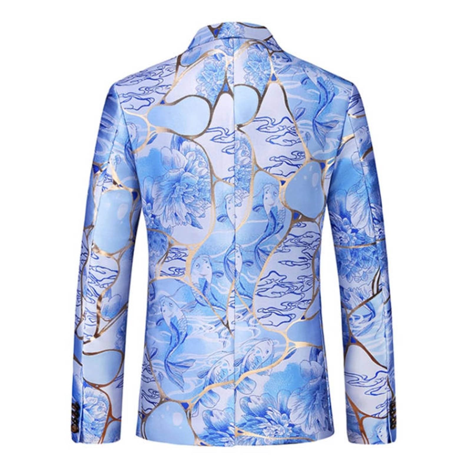 Giacca jacquard, da uomo, sportiva, moderna, slim fit, per matrimonio, smoking, elegante, da lavoro, con risvolto, leggera, comoda, per il tempo libero, giacca da uomo