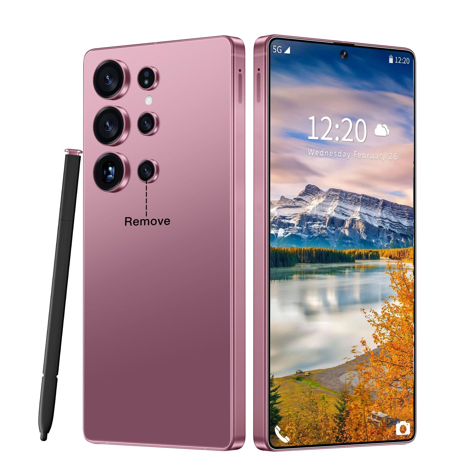Huness S26 Ultra Unlocked Phone,Built in Pen The Phone,Cell Phone Battery 7000mAh 6.99" HD Screen,Android 15 16+512GB Smartphone,Dual SIM/5G/Face ID/Fingerprint Lock/GPS (Grey, 16+512G) — view 7