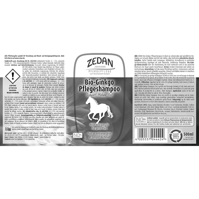 Foto 2 de 5 de Zedan Champú Ginkgo orgánico de 500 ml