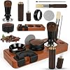 Y-Step 8 PCS Espresso Accessories Kit, 51mm Coffee Tamper Set Espresso Tamper Kit with Espresso Tamping Station, Distributor, WDT Tool, Dosing Funnel, Brush, Puck Screen for Delonghi 51mm Portafilter