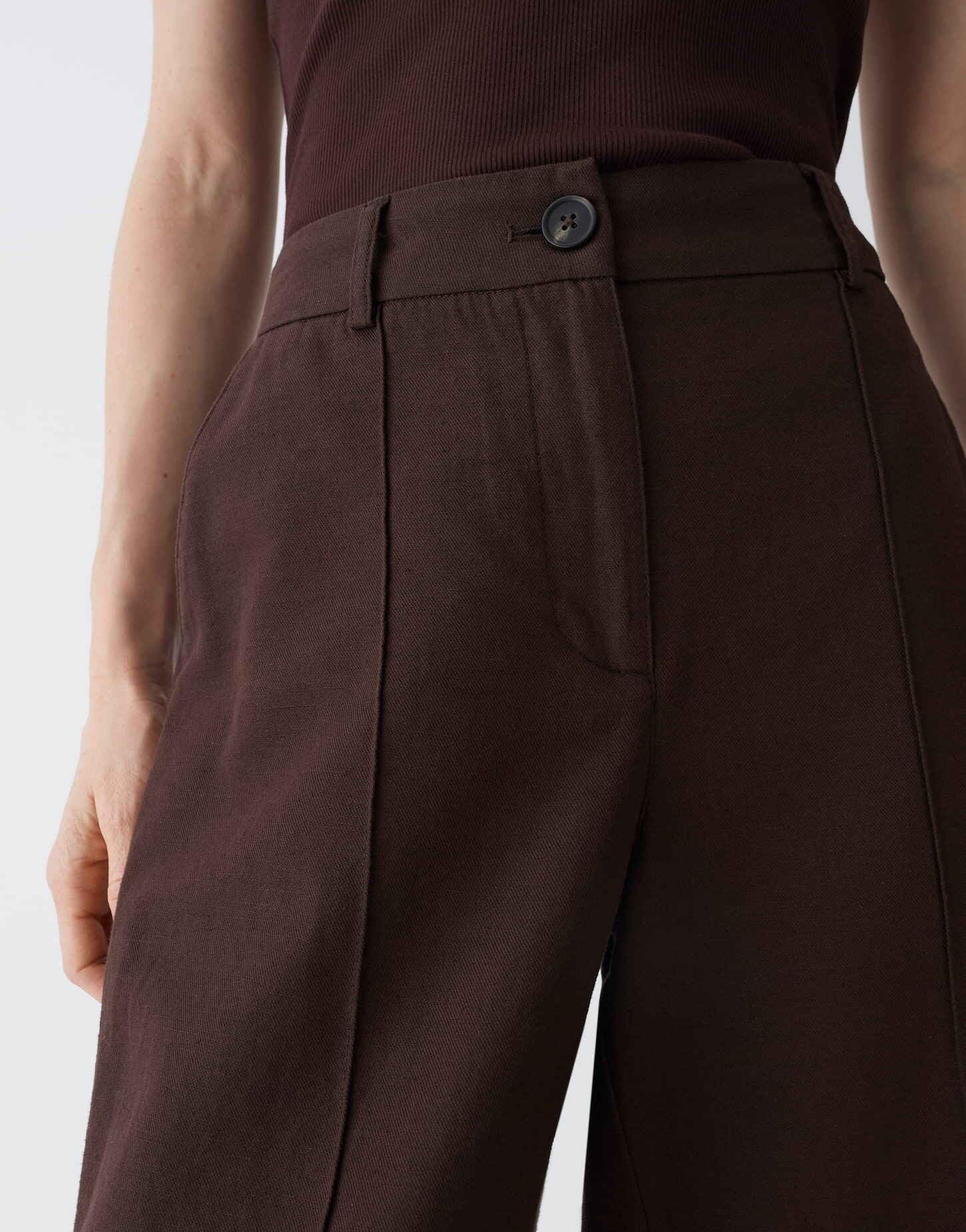 OPUS Damen City Pants | MEERI Breath Relaxed City Pants aus Baumwoll Leinen Mix