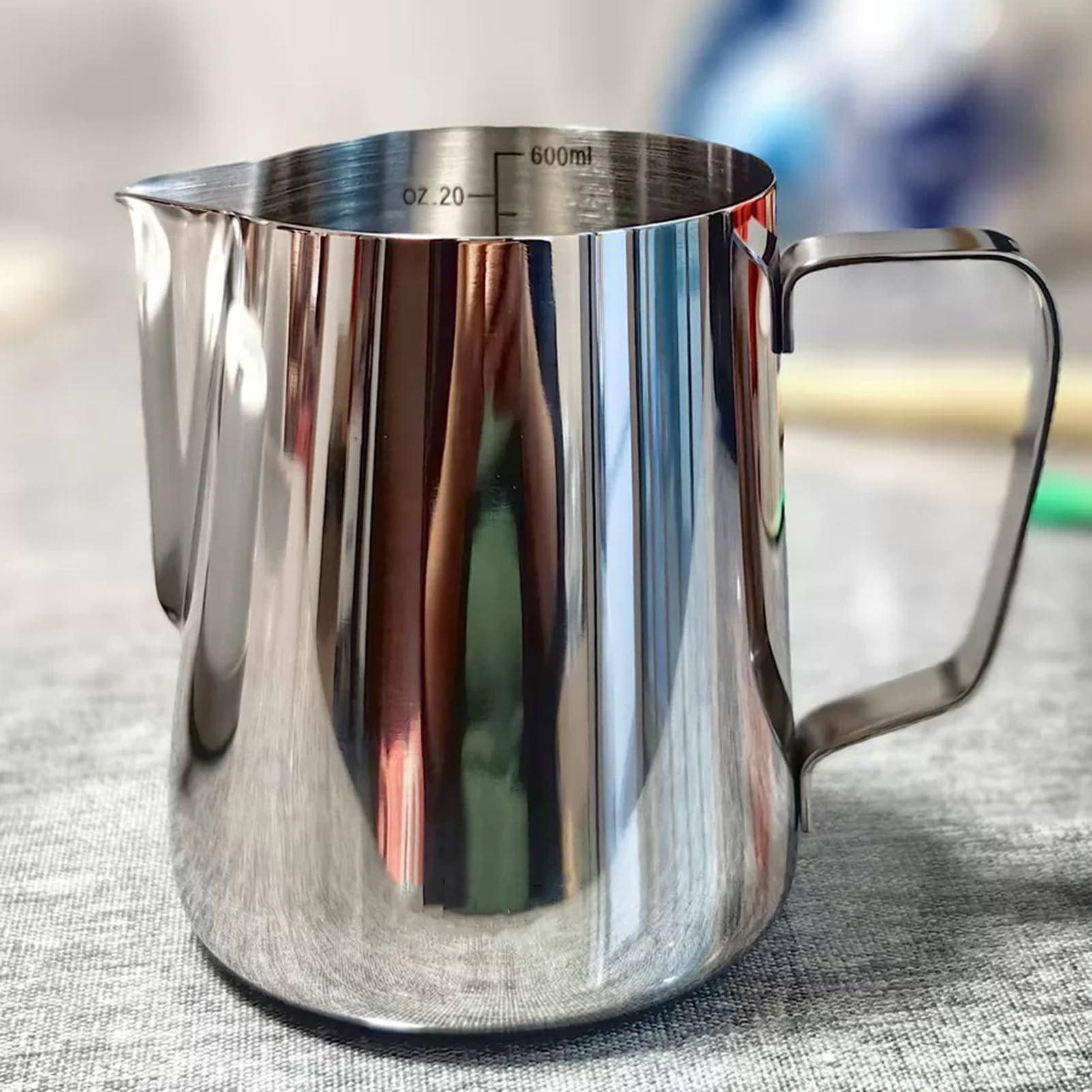 Brocca per schiuma – Schiumatore a vapore – per caffè Matcha Chai Cappuccino Latte & Cioccolato Caldo – Acciaio Inox 350 ml