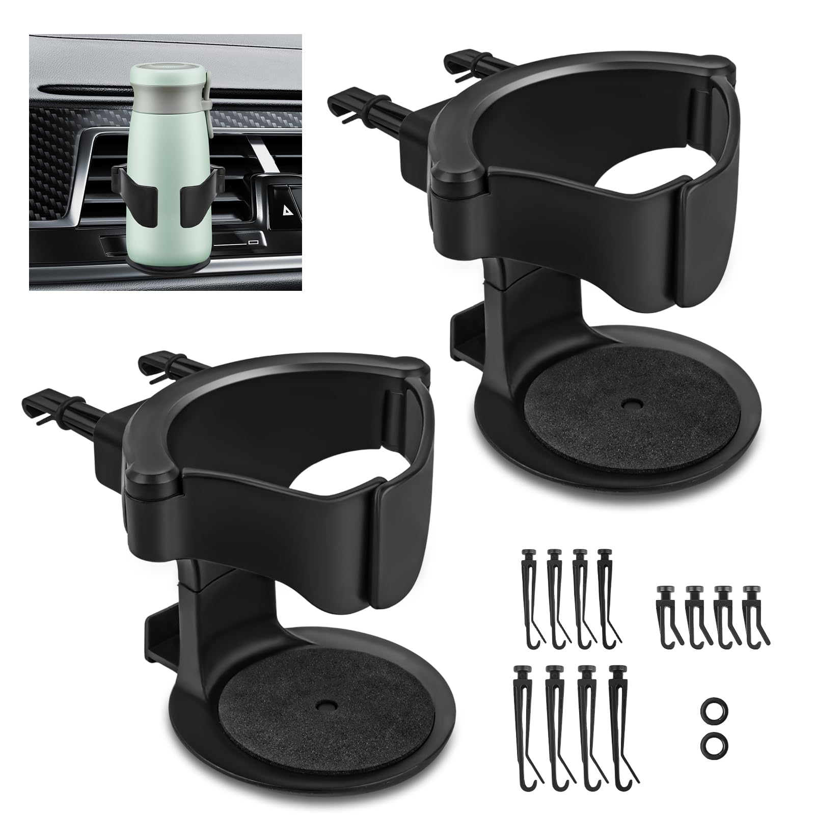 2 pièces Porte Gobelet Voiture Réglable Porte Bouteille Voiture Porte-Gobelets Boissons Et Café Destiné Aux Bouches D'aération d