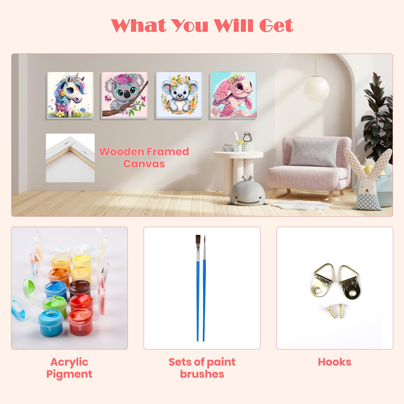 Paint By Numbers Kit For Adults, Floral Vision Art With Pastel Colors Paint Numbers Easy Paint Numbers Kit Adults Beginner Diy Adult Paint Number Kits Canvas 12x1