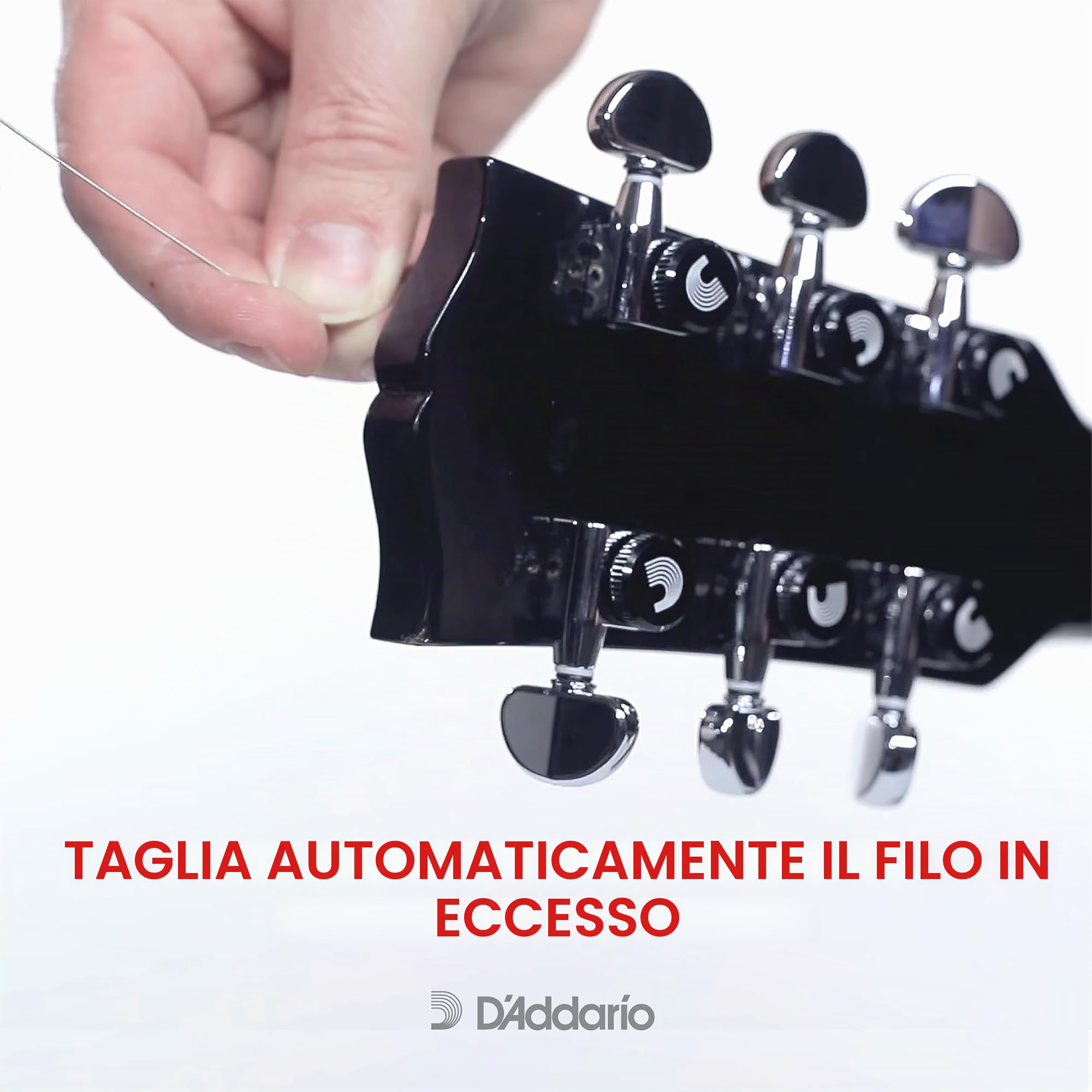 D'Addario PWAT-6R2 Meccaniche Planet Waves Auto-Trim, 6 in Linea, Nero