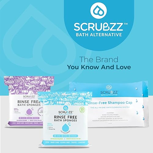 Miniatura 7 de Scrubzz Tapas de champú sin enjuague para pacientes ancianos y postrados en cama, sin enjuague para poscirugía y estadías en hospitales, gorras de