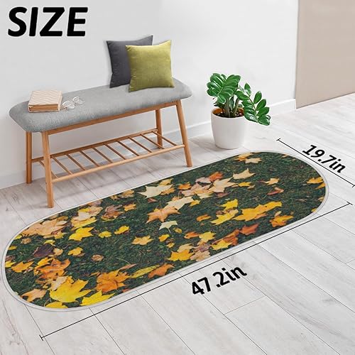 Miniatura 2 de Alfombra de baño de espuma viscoelástica de otoño de hoja de arce, suave, acogedora, absorbente de agua, antideslizante, tapete de baño de