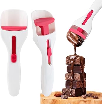2 Pcs Cupcake Batter Dispenser, Cupcake Scoop for Muffins and Pancakes | No-Drip Batter Control With Smooth Sliding Button For Mess-Free Baking, Dishwasher Safe And Easy To Use
