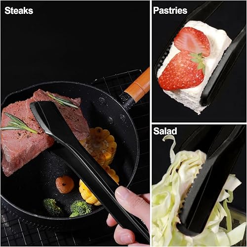 Miniatura 9 de Pinzas de cocina de silicona, abrazadera de barbacoa de silicona de acero inoxidable de alta calidad, espátula multiusos para clip de pan,