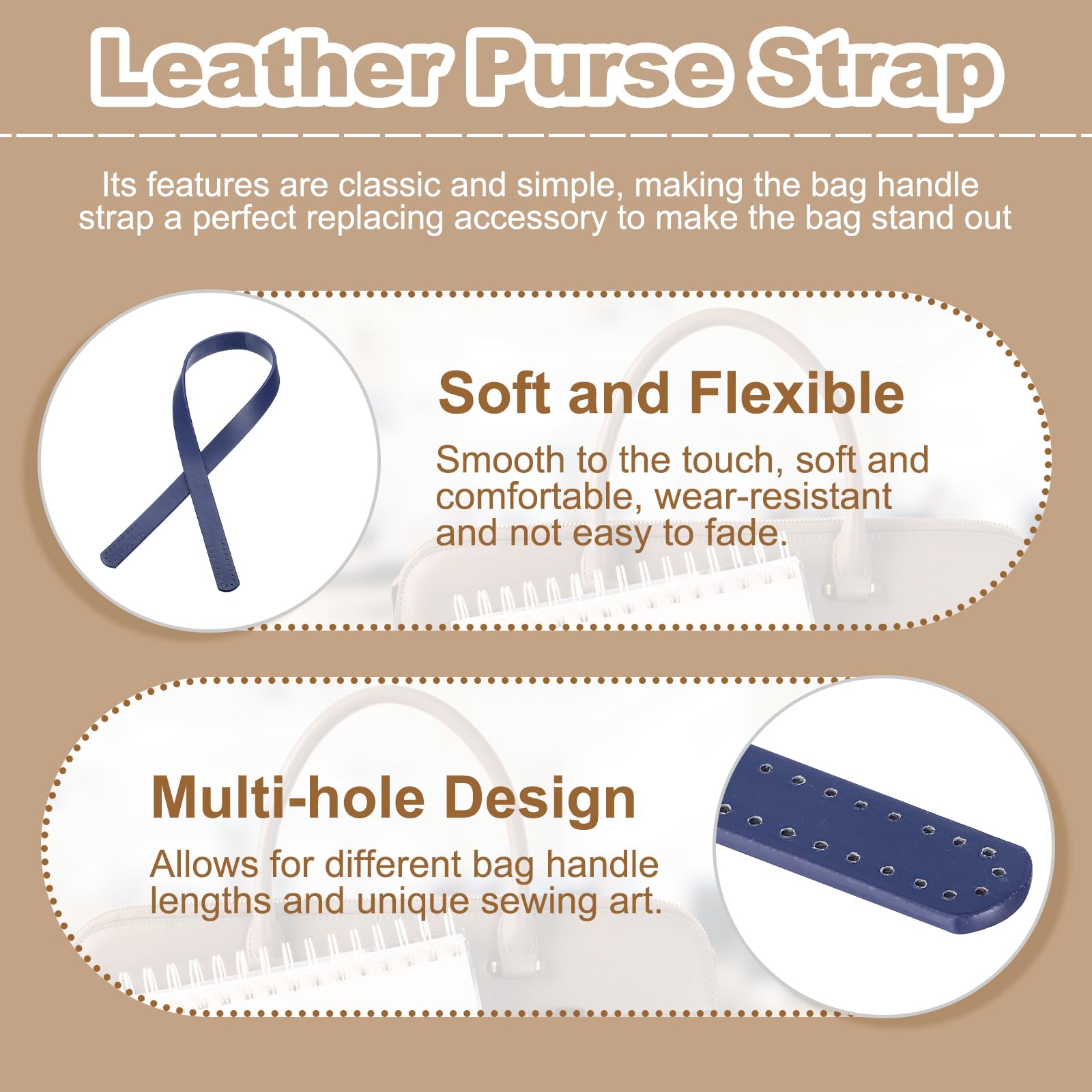 PATIKIL Leather Bag Handle Strap - Image 3