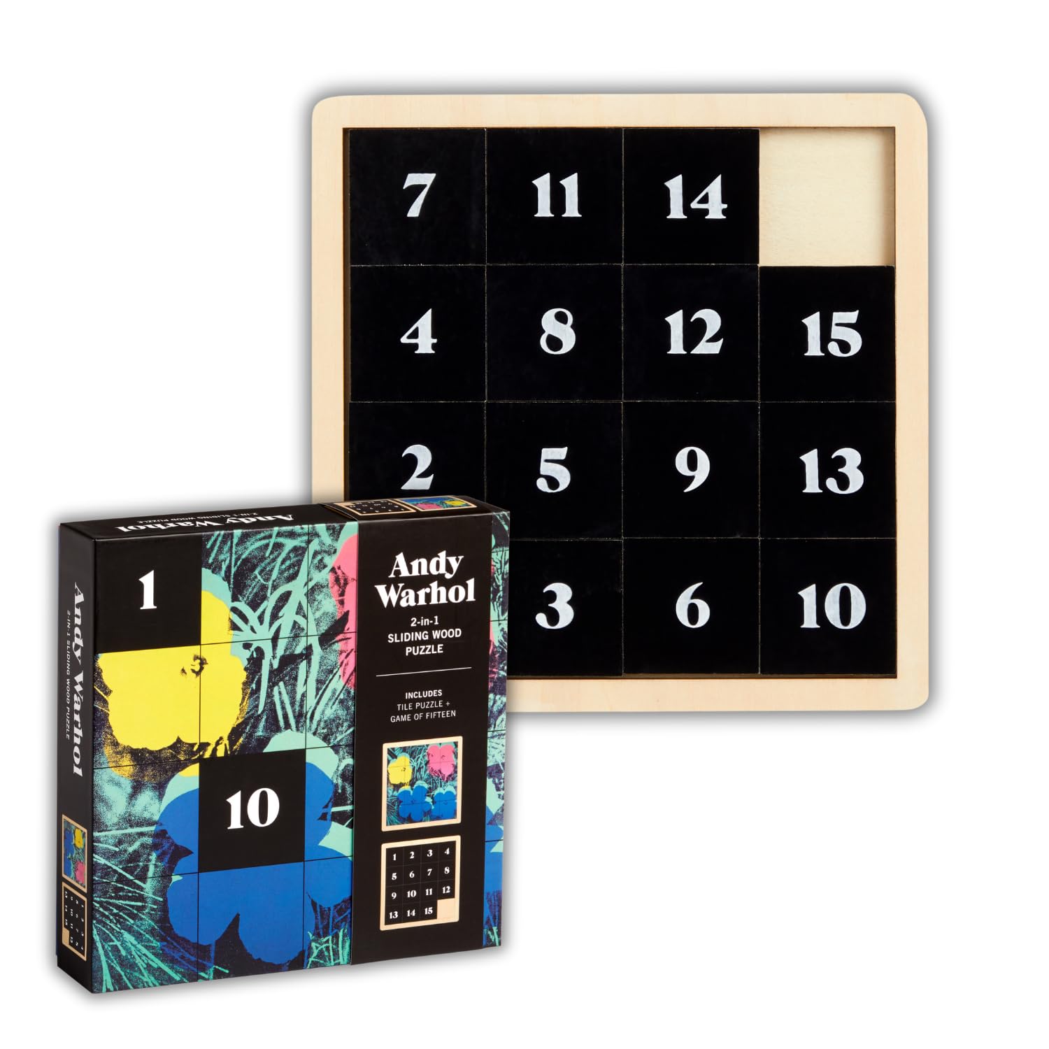 Amazon | Andy Warhol Flowers 2-in-1 Sliding Wood Puzzle