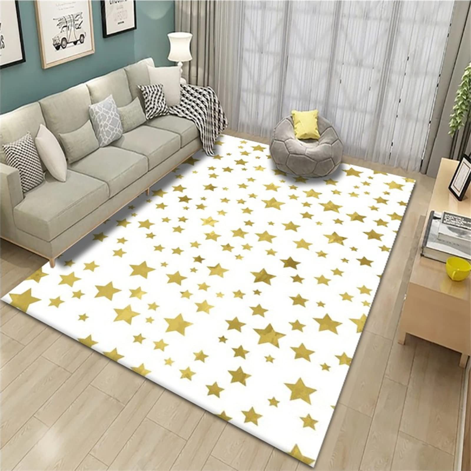 Tapis jardin extérieur blanc 80x160 pour salon d'été et terrasse
