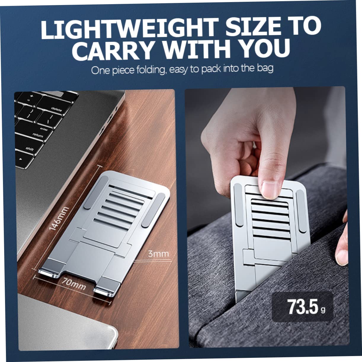 Hemobllo 3pezzi Supporto Per Telefono Da Scrivania Pieghevole e Portatile Supporto Per Smartphone e Tablet Design Elegante Per Casa Ufficio e Studio
