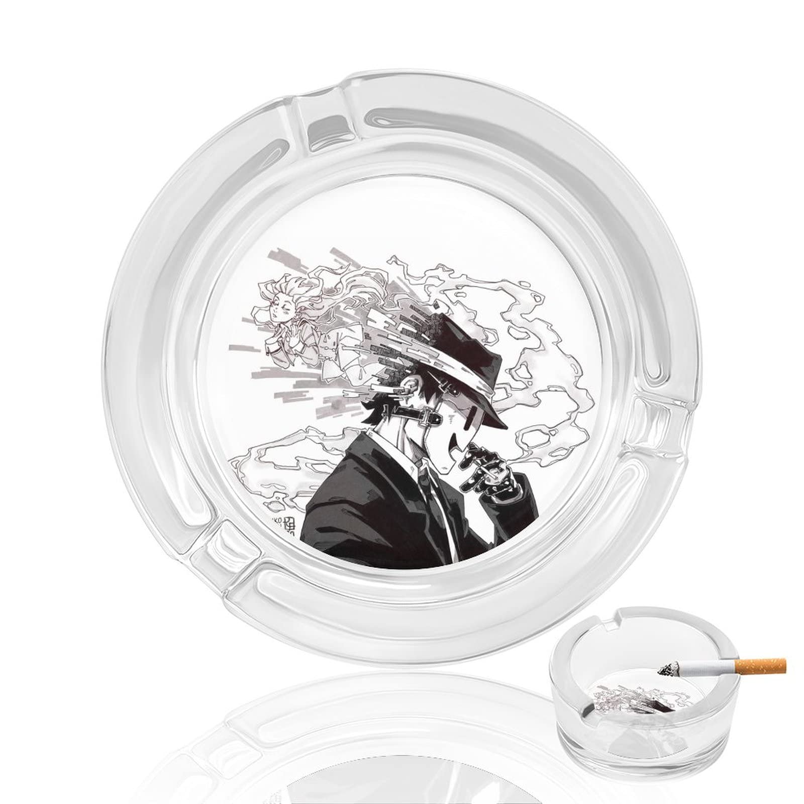 Amazon.co.jp: 灰皿 ガラスたばこ灰皿 天空侵犯 スナイパー仮面 ガラス