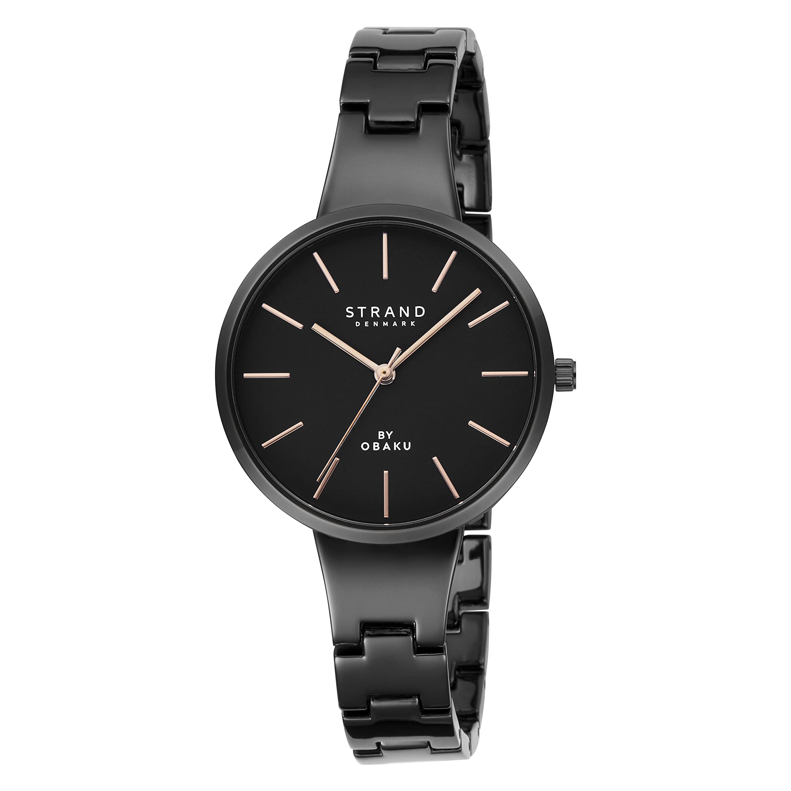 Strand By Obaku Sunset Dark Quartz Black Round Dial Womens Watch - S700LXBBSB (B097HJW82J) Amazon Price History, Amazon Price Tracker