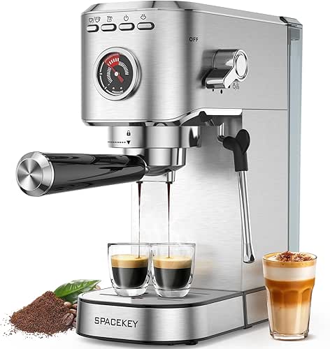 Spacekey Espresso Machine 20 Bar, 1350W Expresso Coffee Machines with
