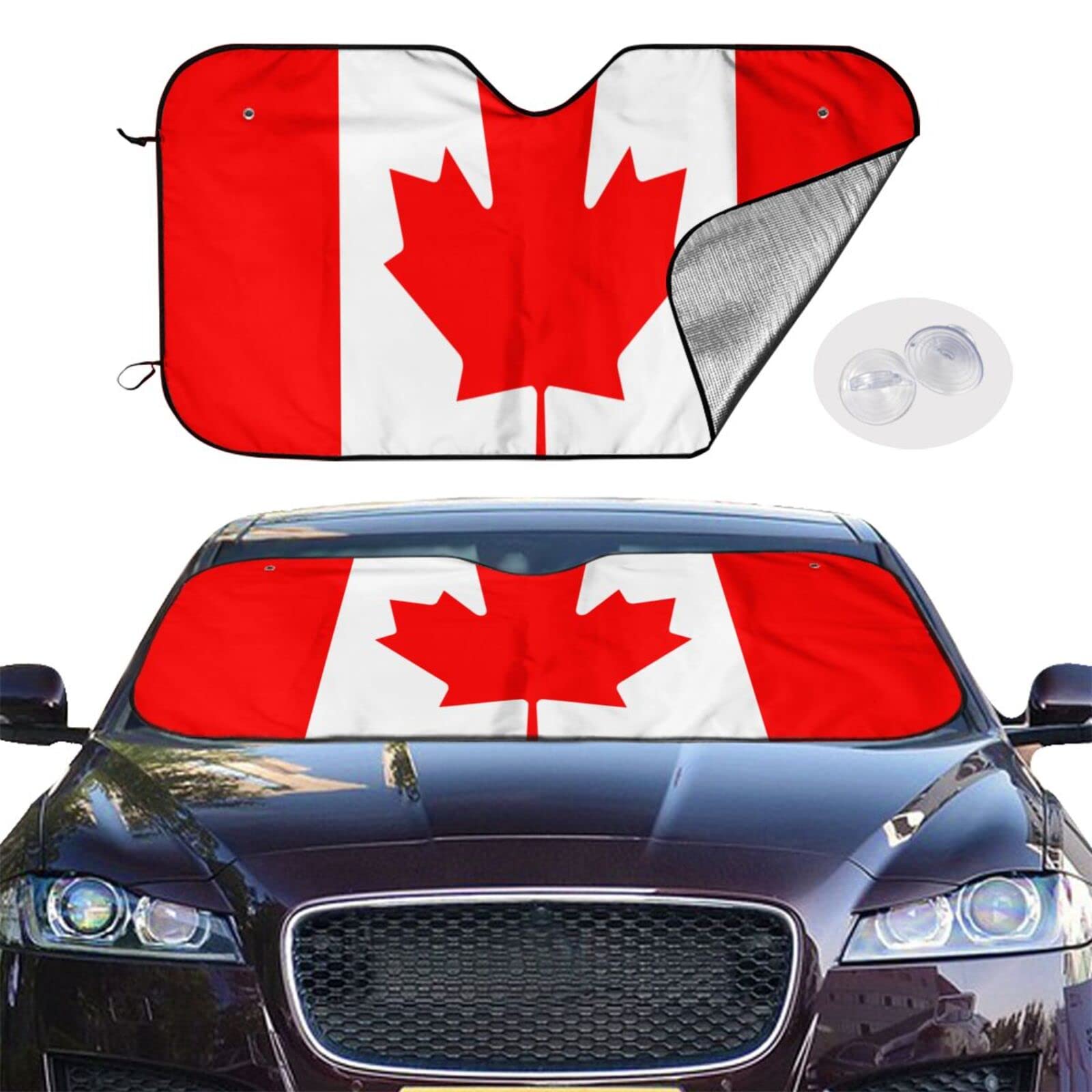 Canada Canadian Flag Car Sunshade Cover Automobile Windshield Foldable Sun Visor Apply for Van Truck Trailer