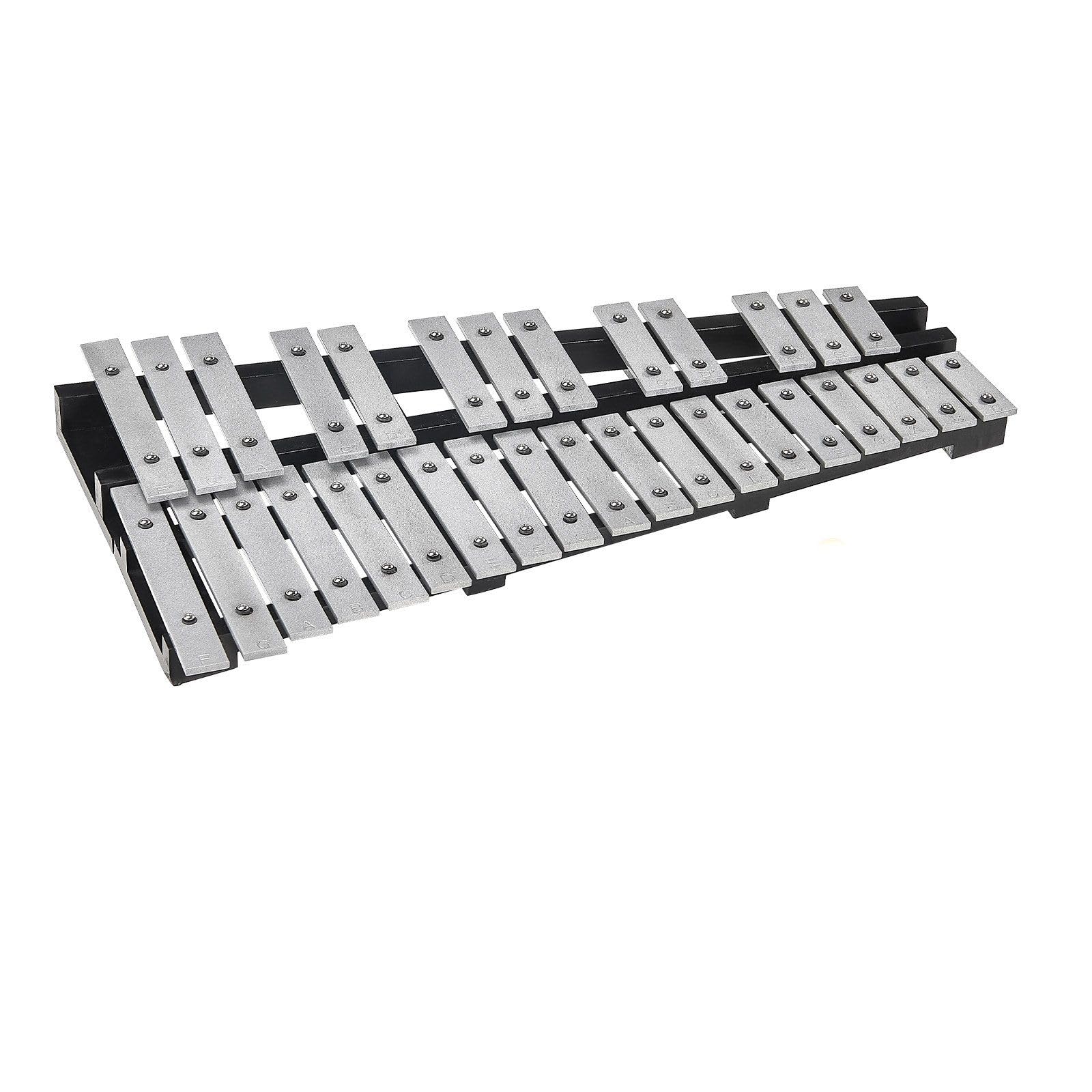 32-Note Professional Glockenspiel Xylophone Kit (F5-C8 Range) - Includes Wooden Base, 4 Mallets & Durable Oxford Carry Bag