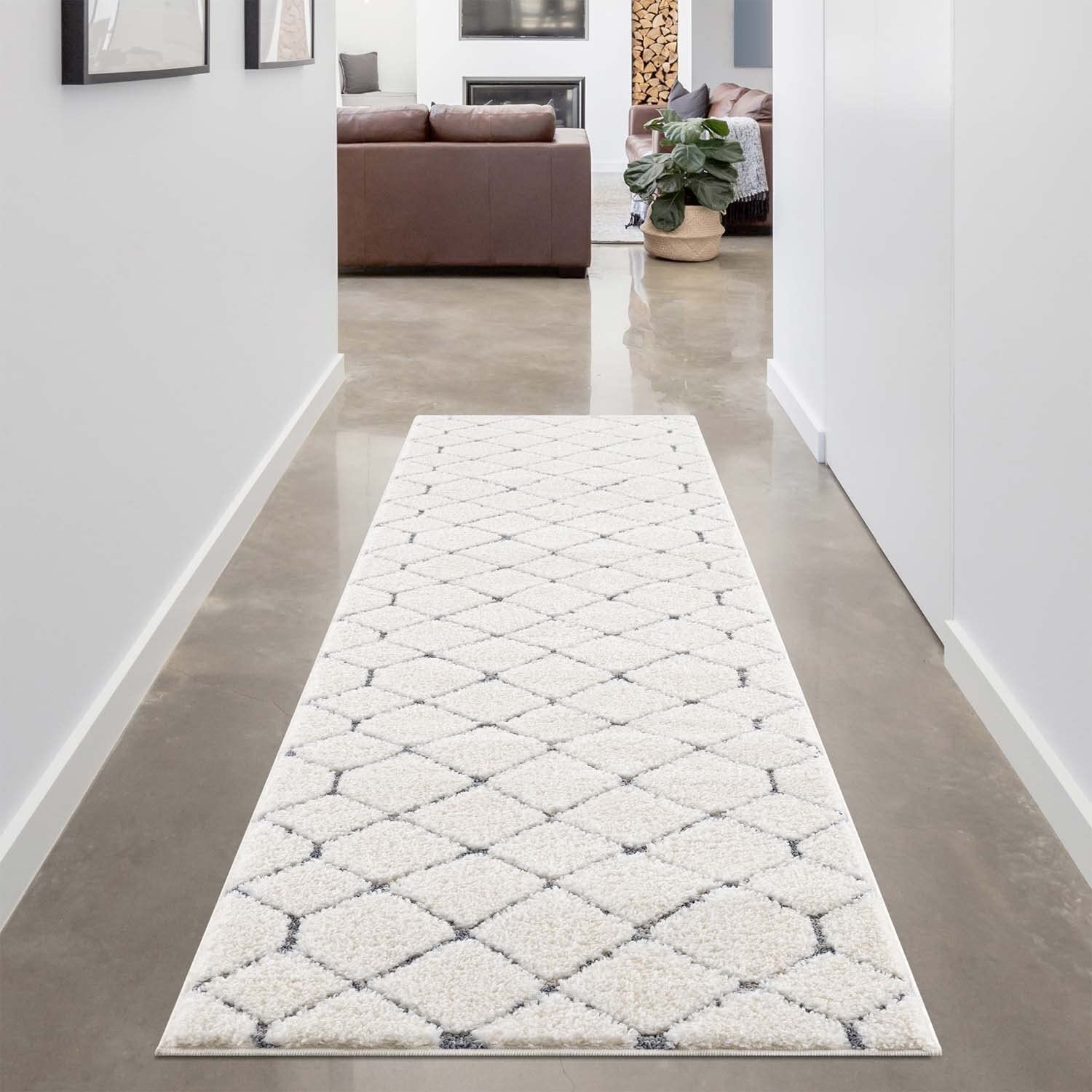 Carpet City Teppich-Läufer Shaggy Hochflor - Moder Produktbild-Vorschau 9